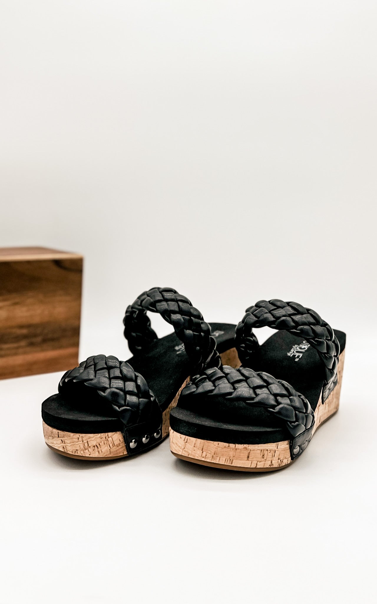 Corkys Delightful Wedge in Black
