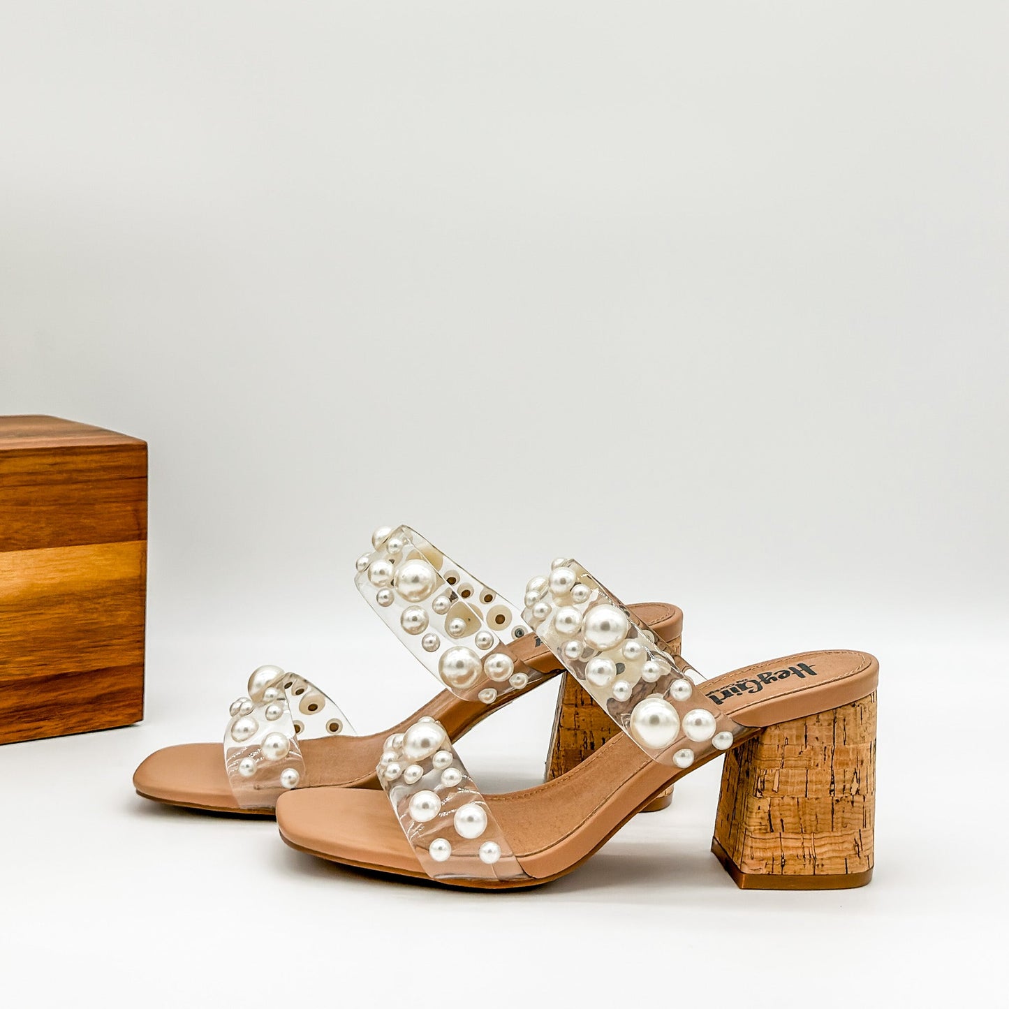 Corkys Divine Heel in Clear Pearl