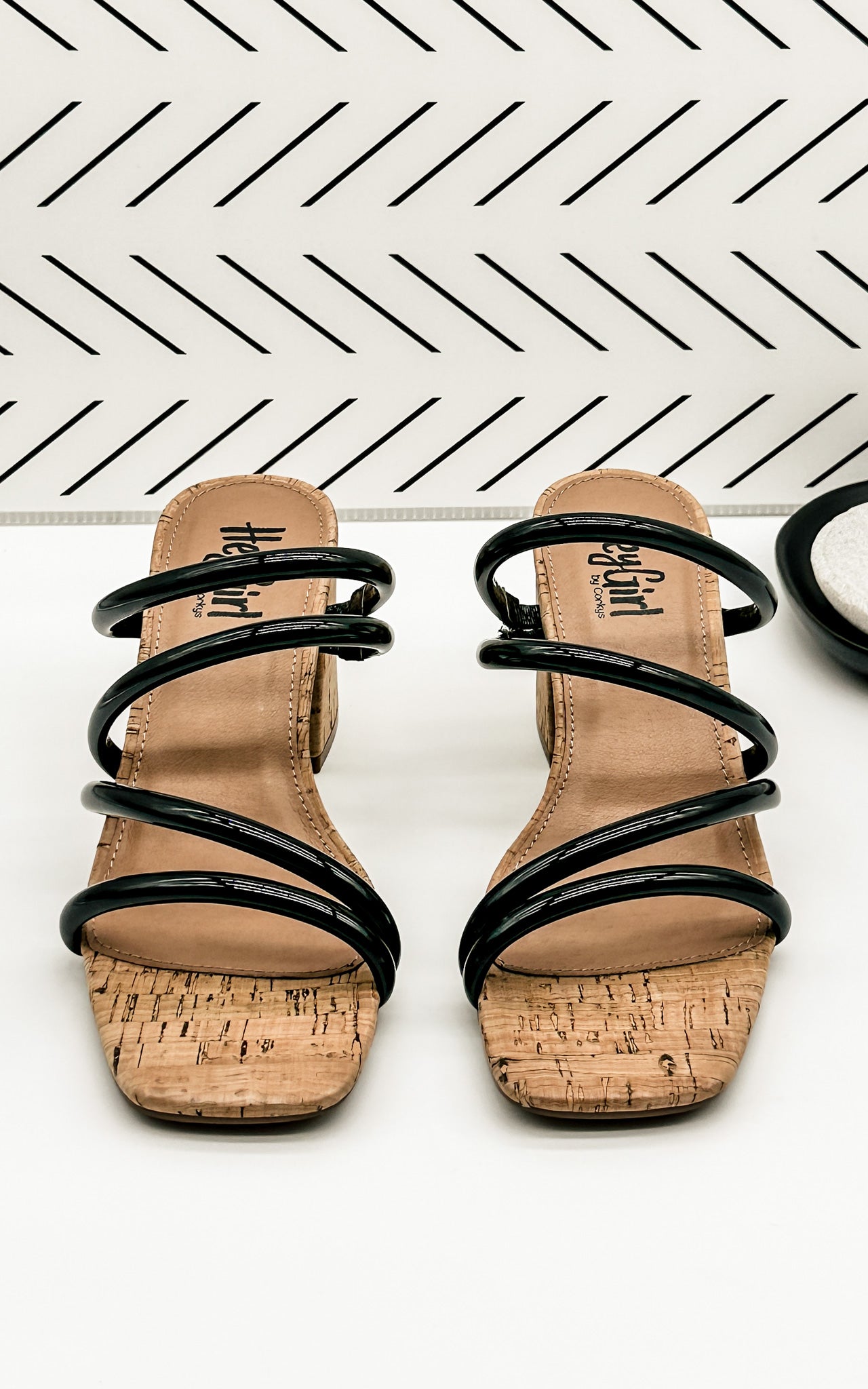 Corkys Dreamy Heeled Sandal in Black