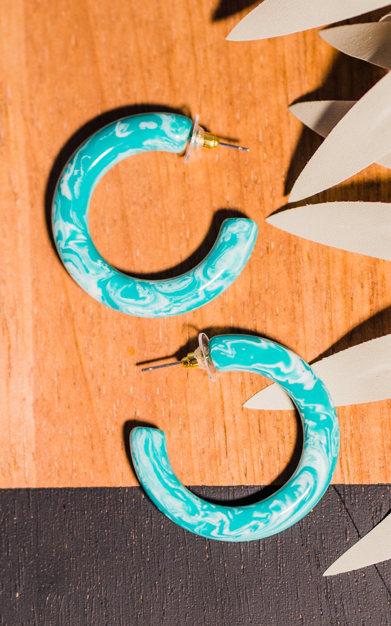 Marbled Green Hoops