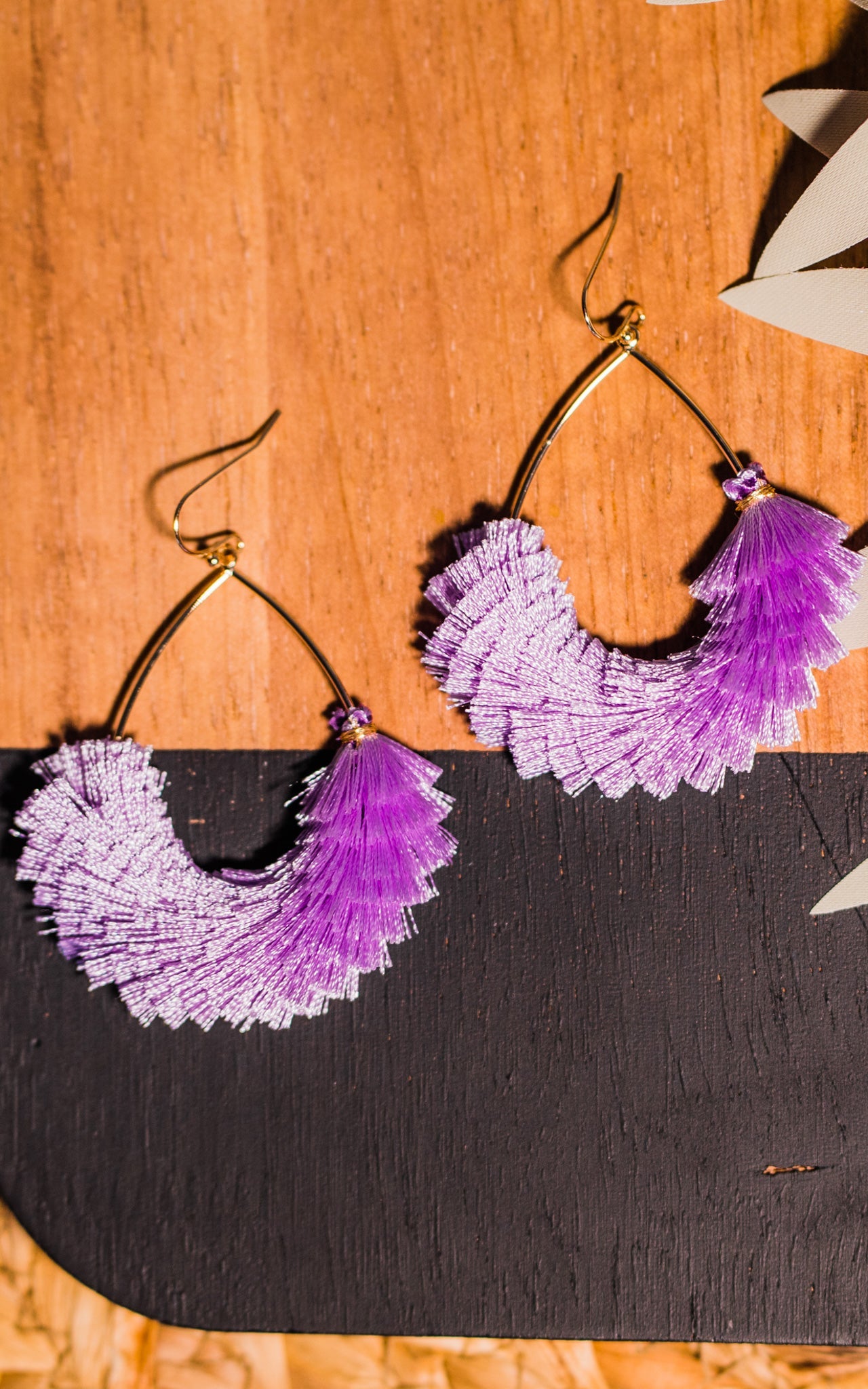 Lavender Fringe Earrings