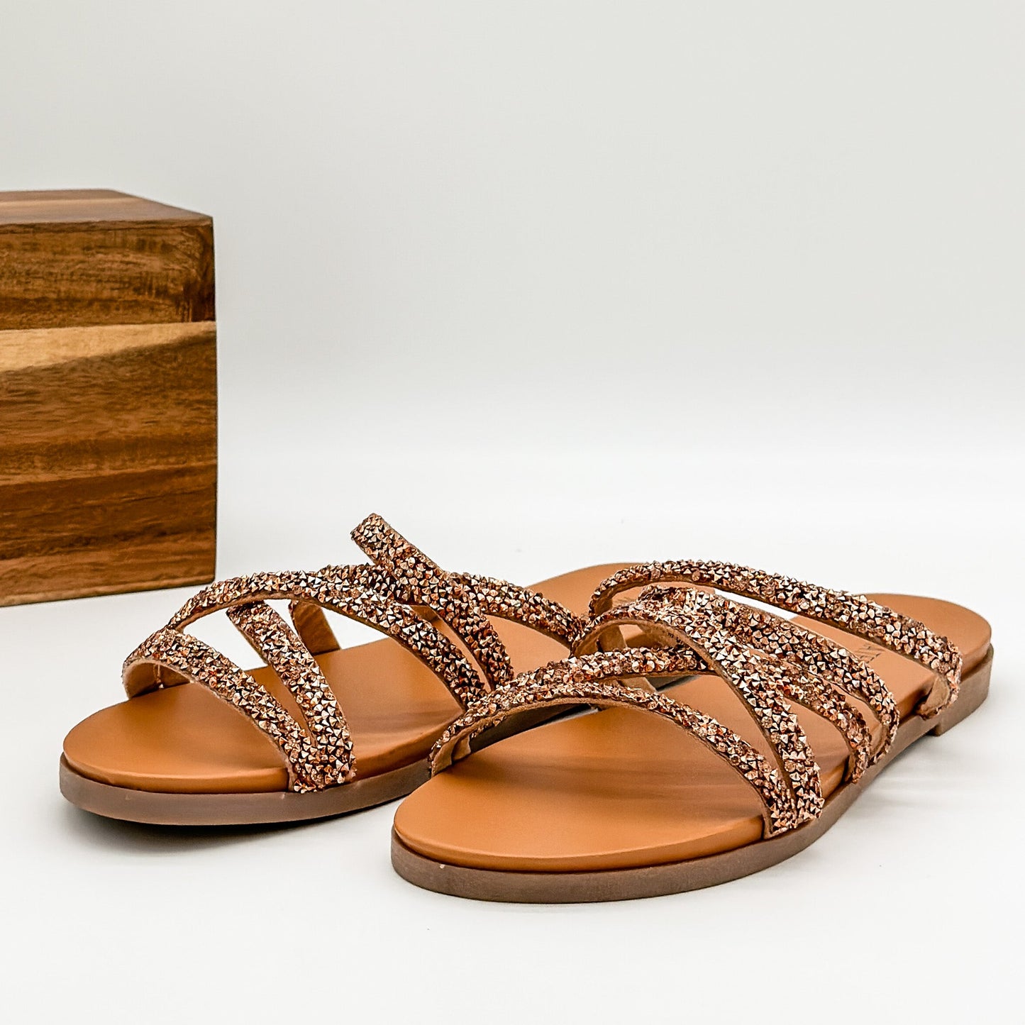 Not Rated Eliana Sandals in Rose Gold