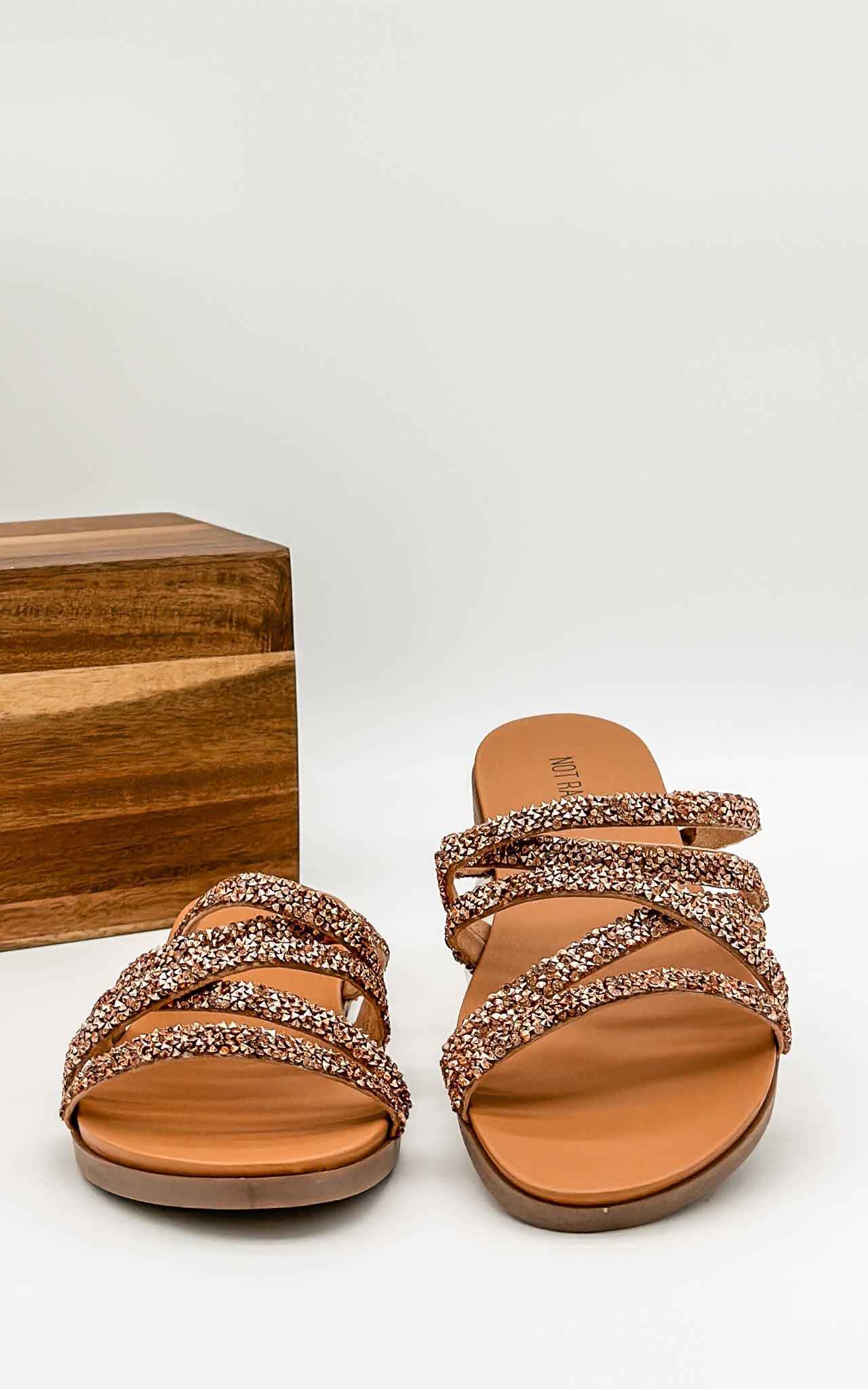 Not Rated Eliana Sandals in Rose Gold