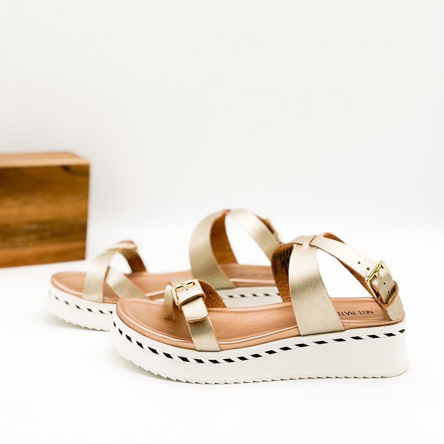 Not Rated Enna Sandal in Rose Gold