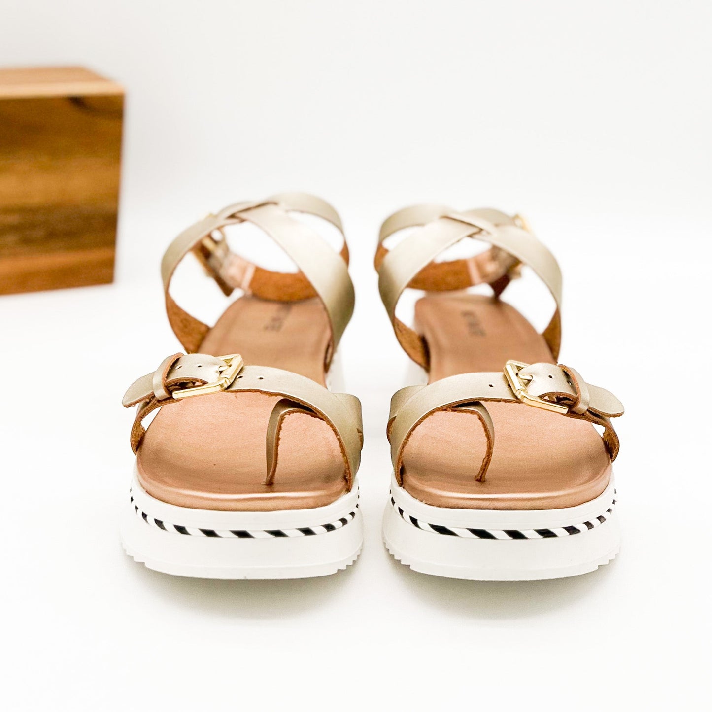 Not Rated Enna Sandal in Rose Gold