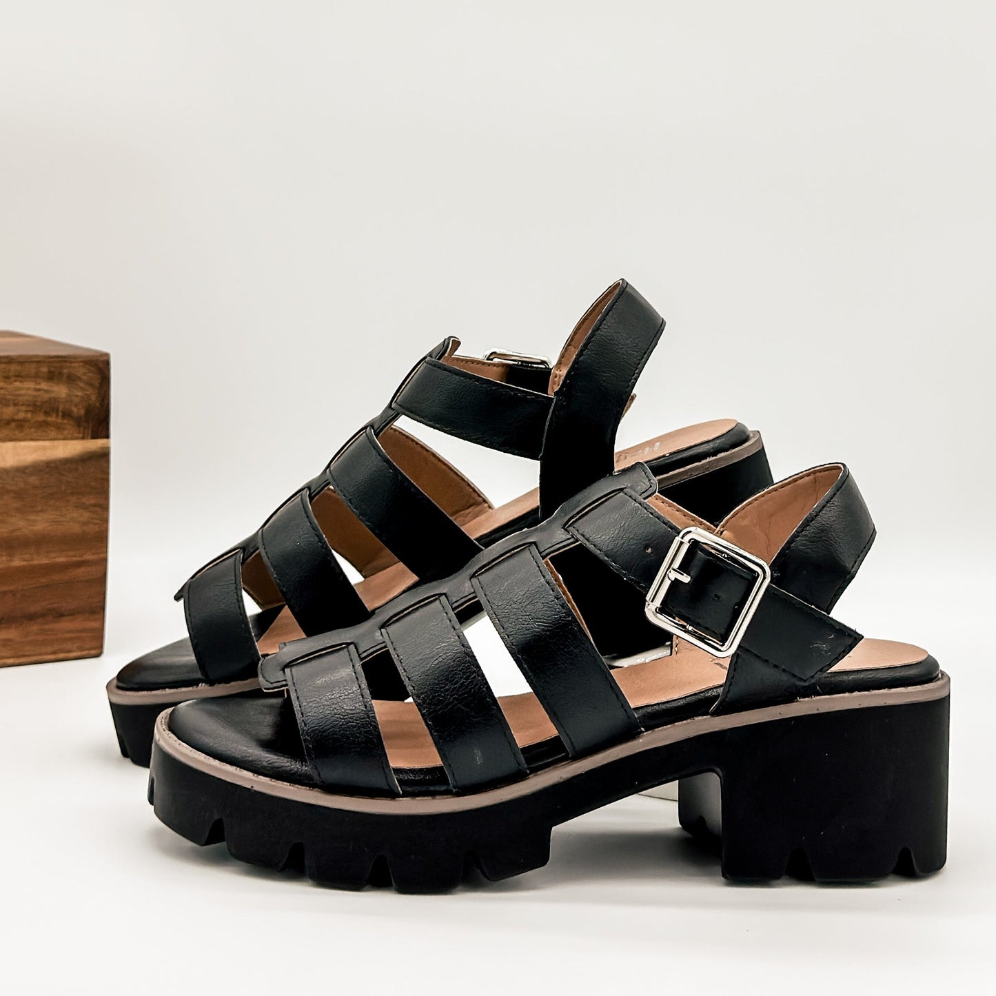 Corkys Fisher Sandal in Black
