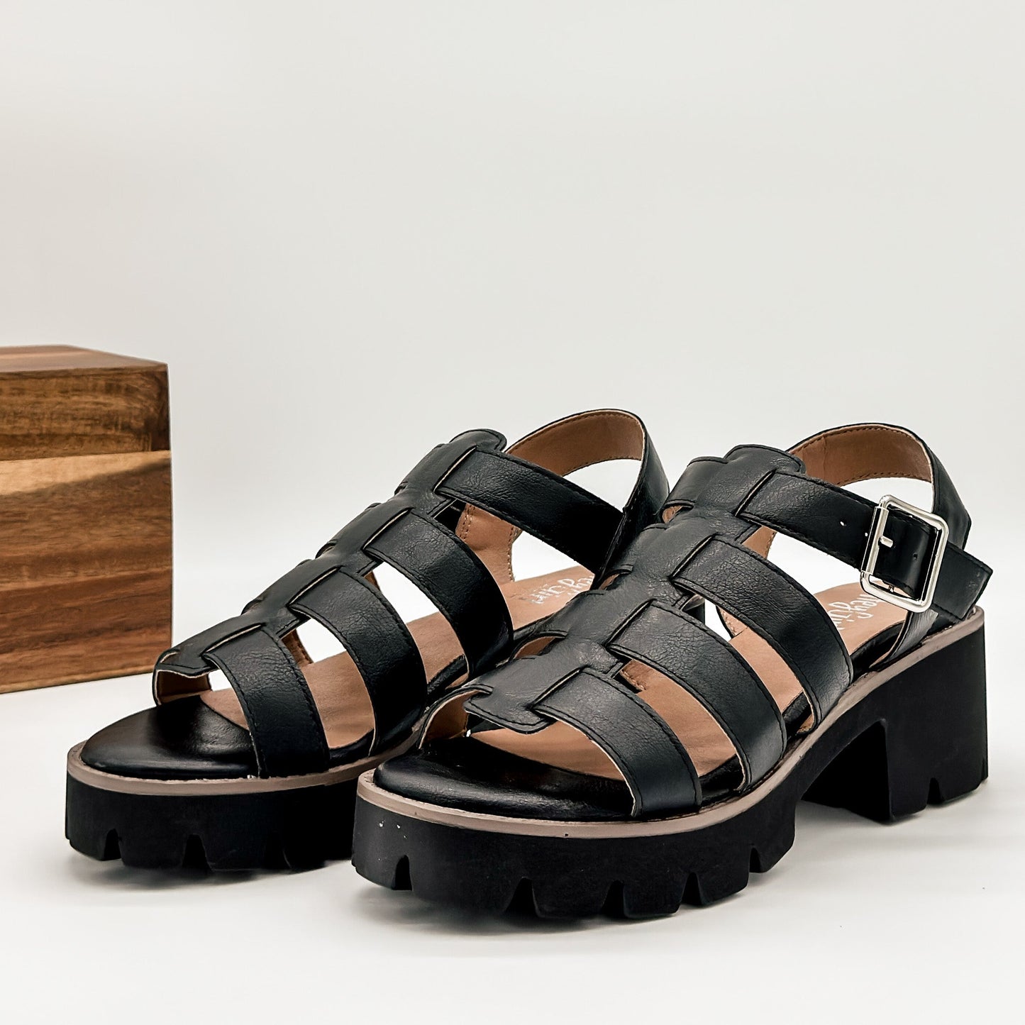 Corkys Fisher Sandal in Black