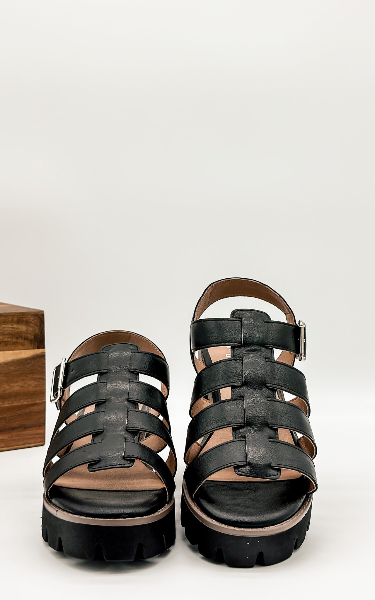 Corkys Fisher Sandal in Black