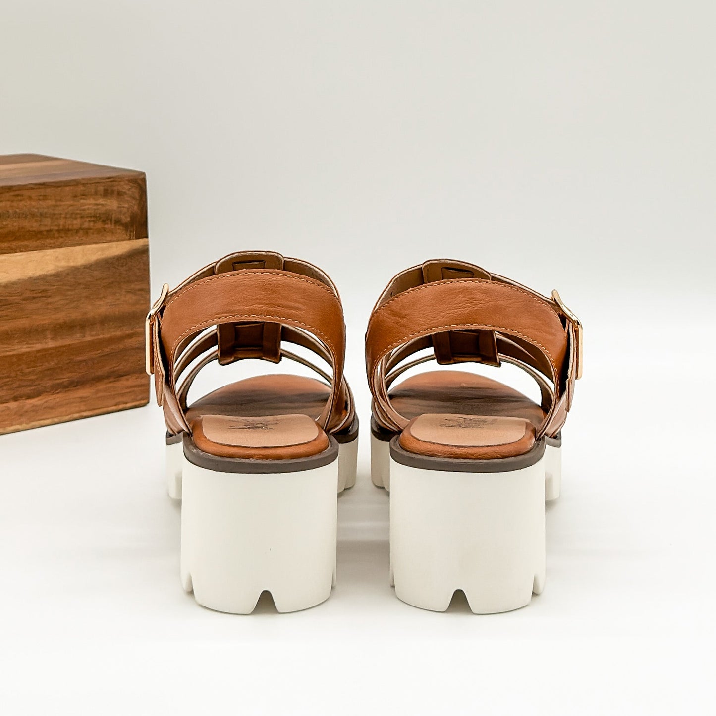 Corkys Fisher Sandal in Cognac