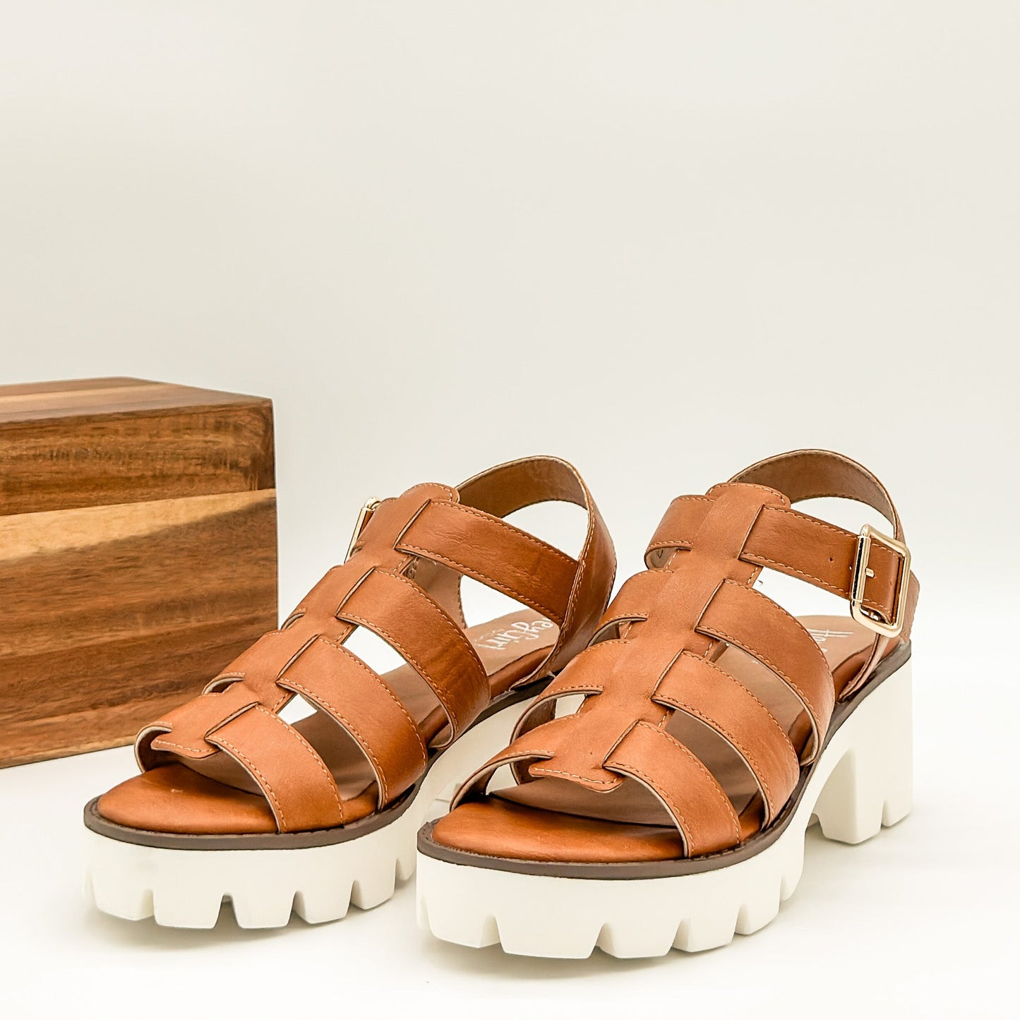 Corkys Fisher Sandal in Cognac