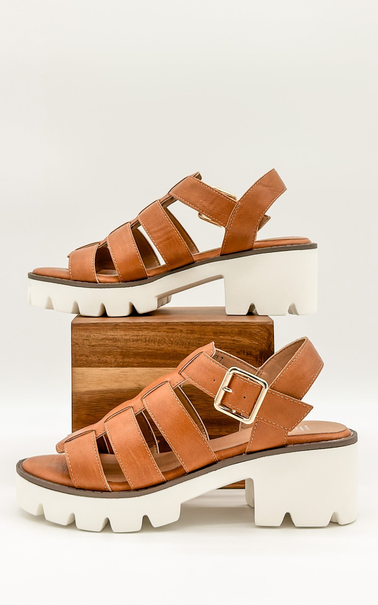 Corkys Fisher Sandal in Cognac