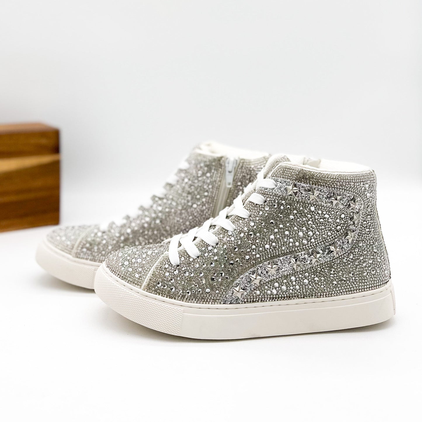 Corkys Flashy Sneaker in Clear Rhinestone