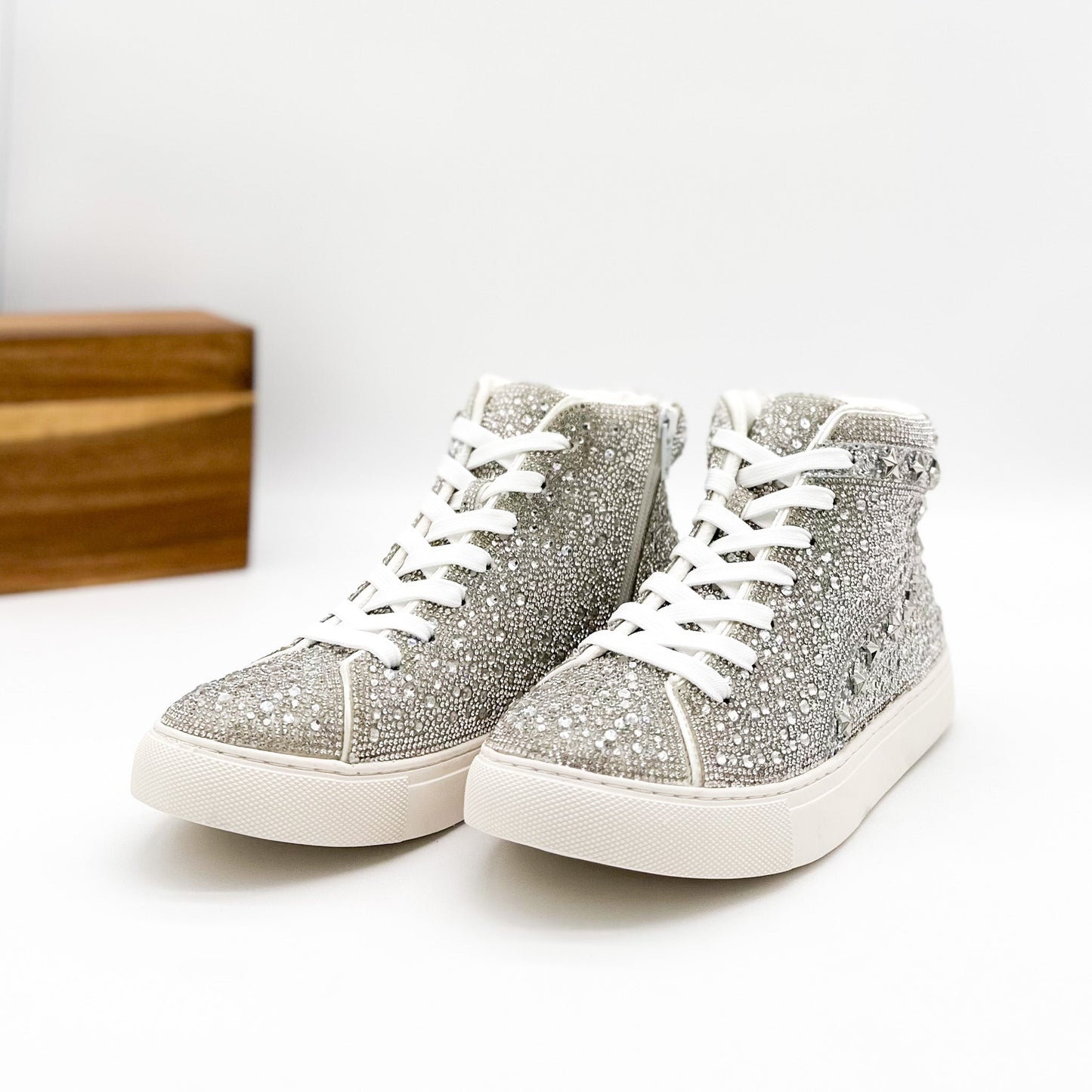 Corkys Flashy Sneaker in Clear Rhinestone