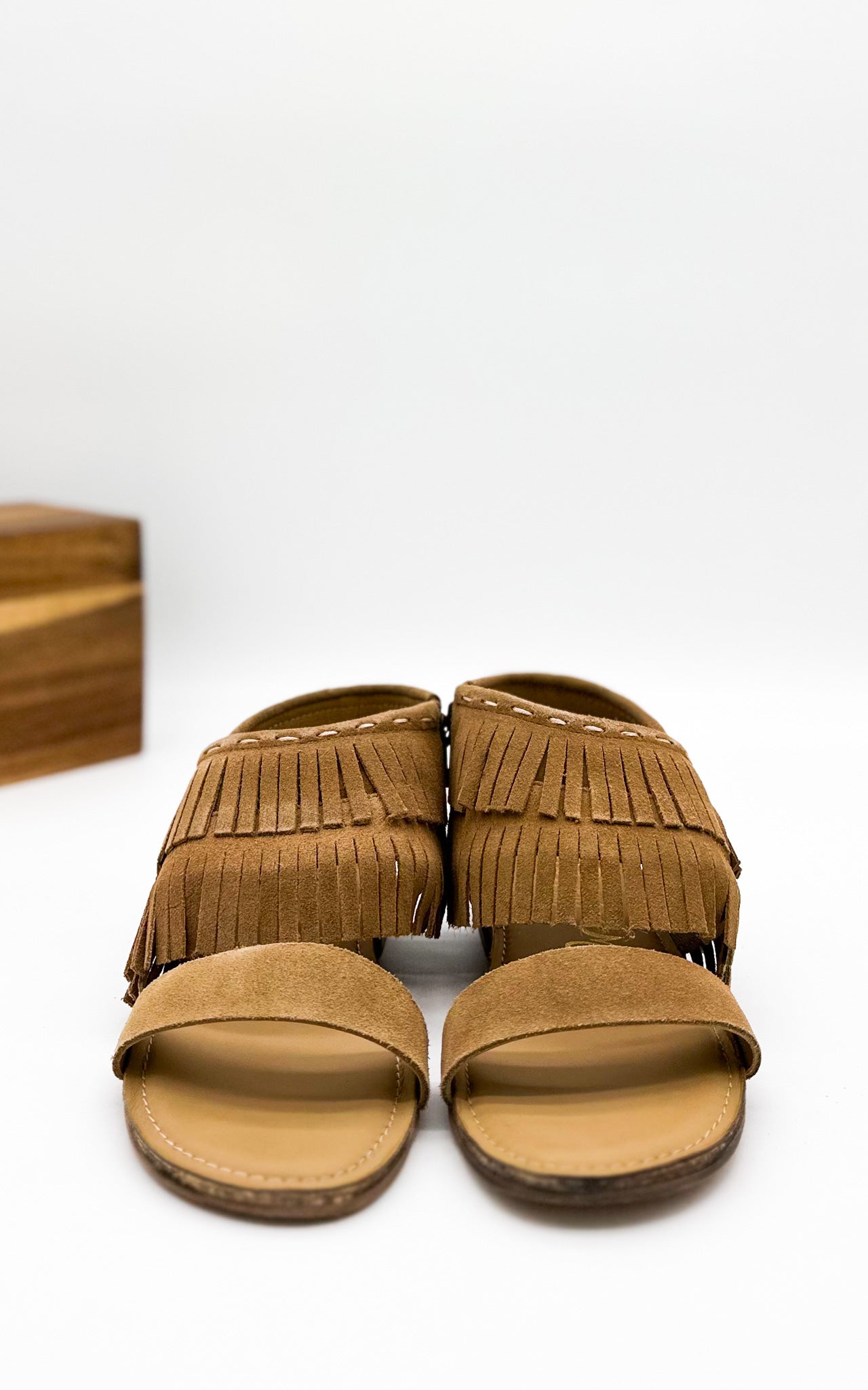 Naughty Monkey Fringe Star Sandal in Tan