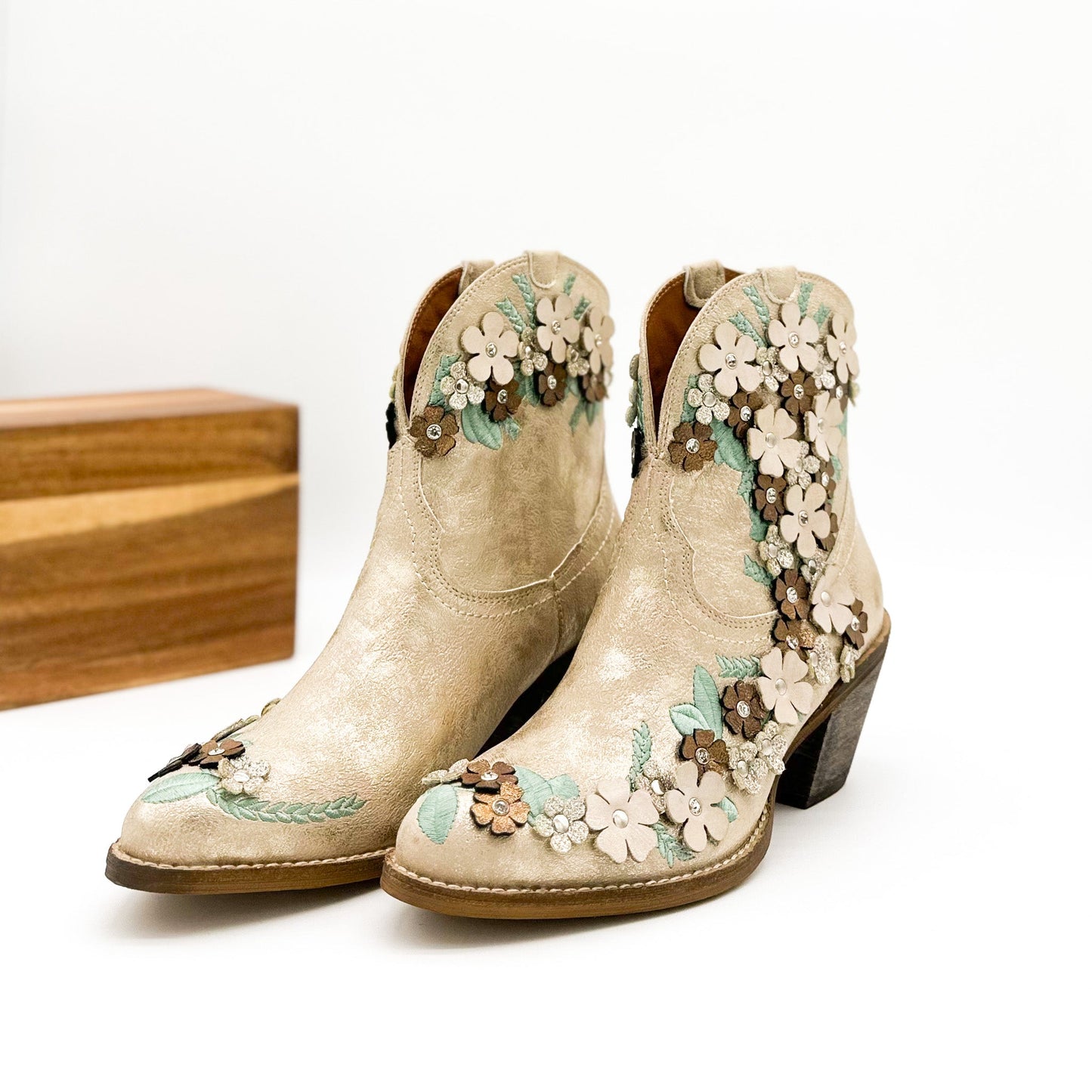 Beast Glenda Ankle Boots in Gold
