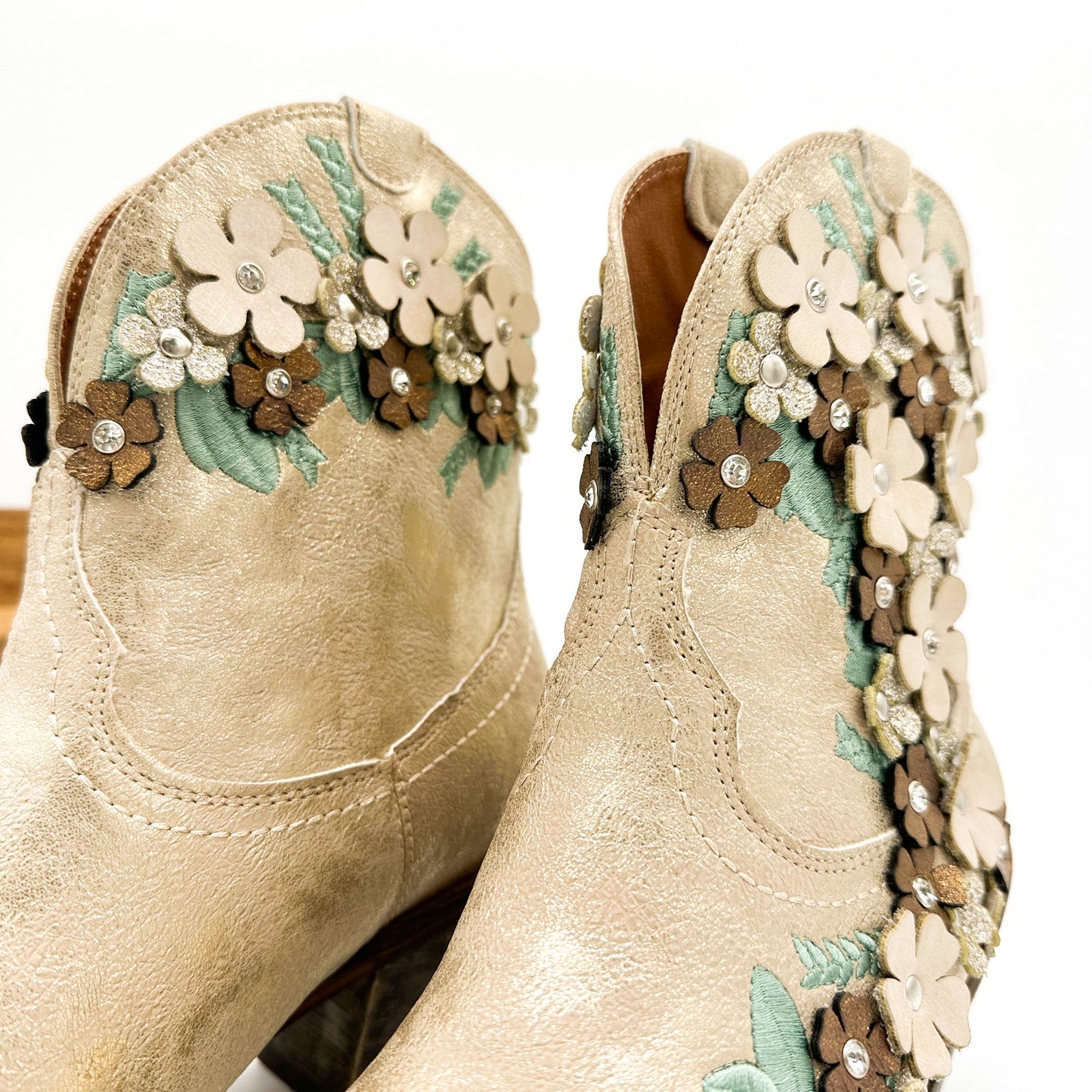 Beast Glenda Ankle Boots in Gold