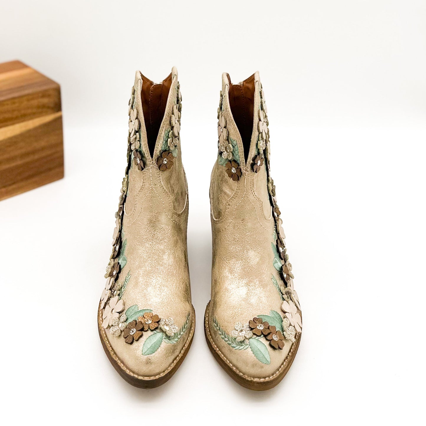 Beast Glenda Ankle Boots in Gold