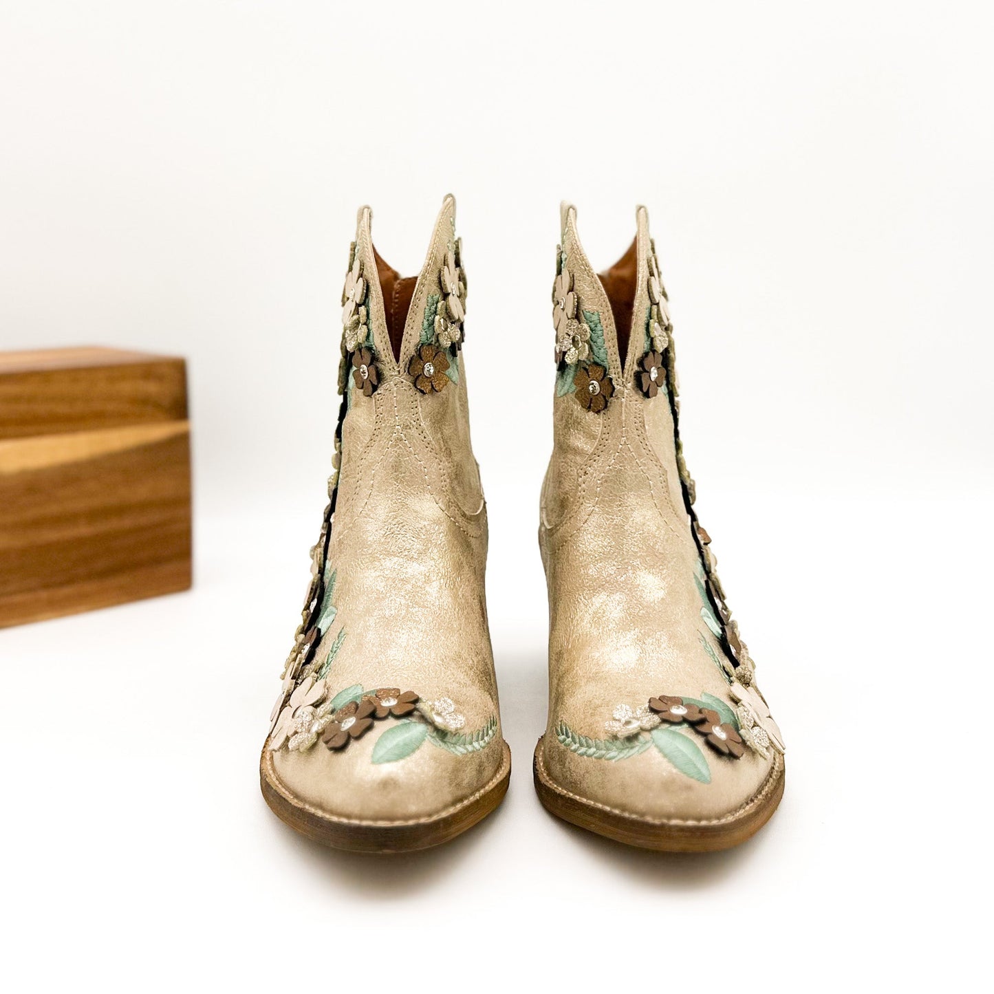 Beast Glenda Ankle Boots in Gold