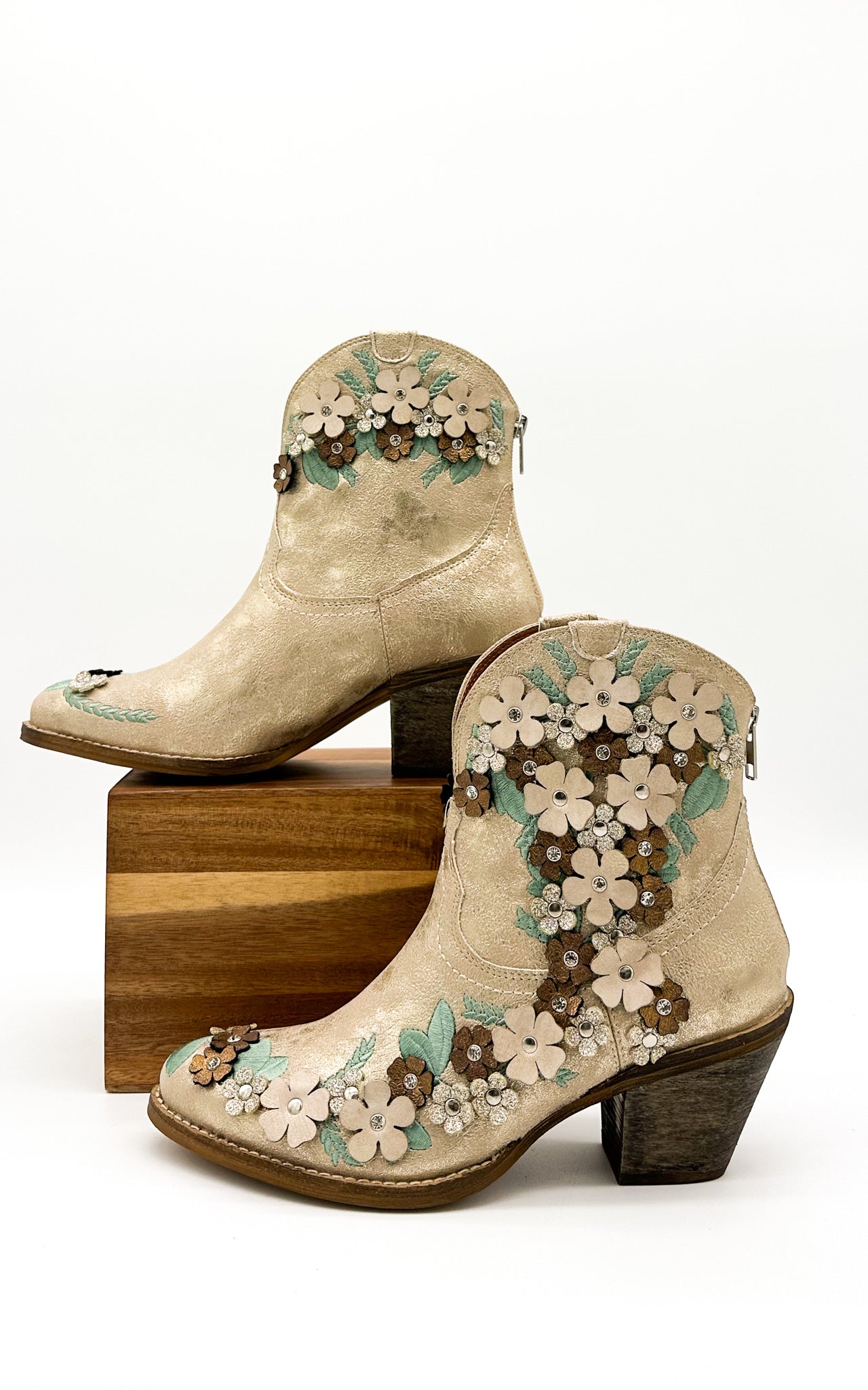 Beast Glenda Ankle Boots in Gold