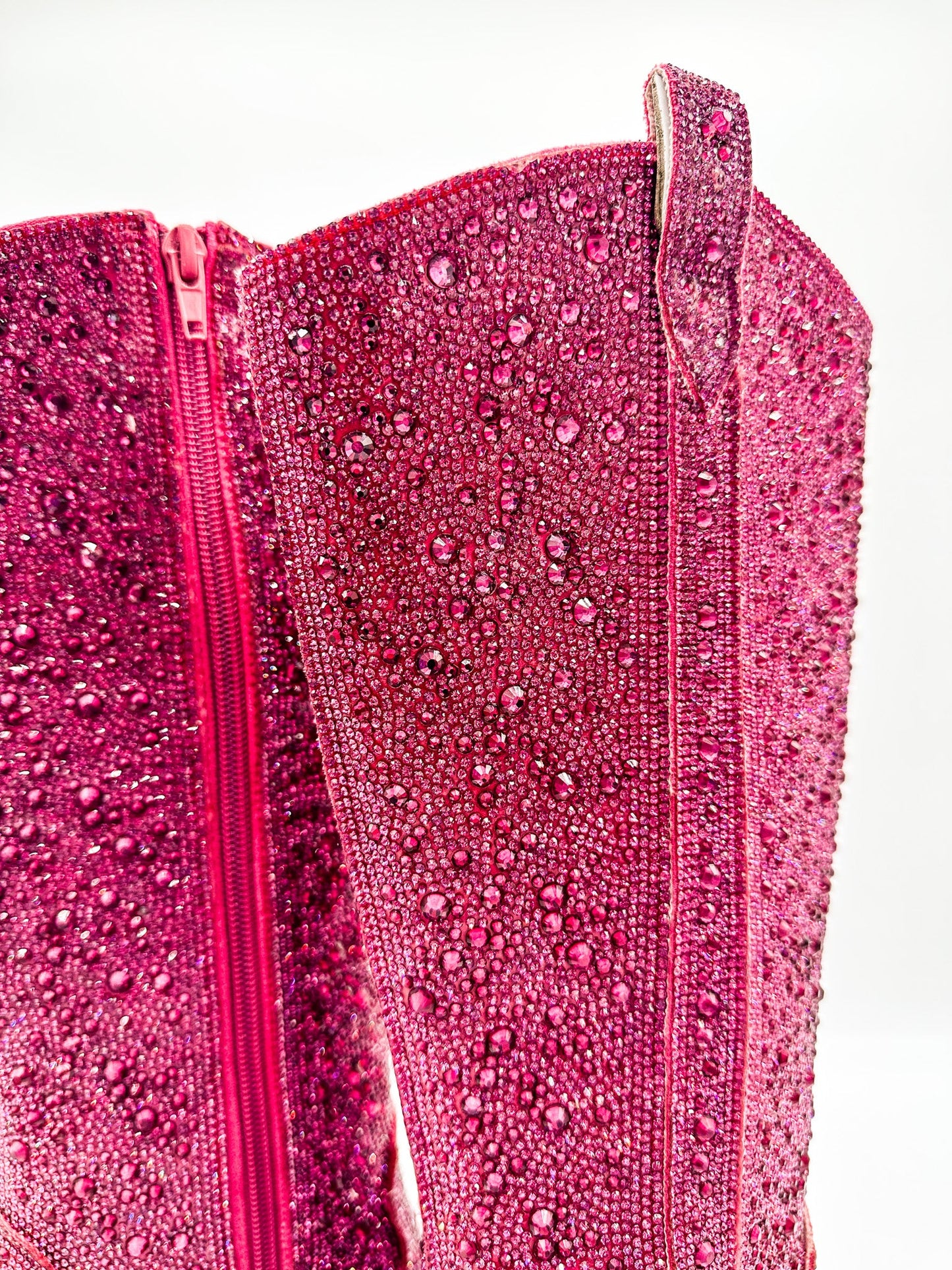 Corkys Glitzy Rhinestone Boots in Fuchsia