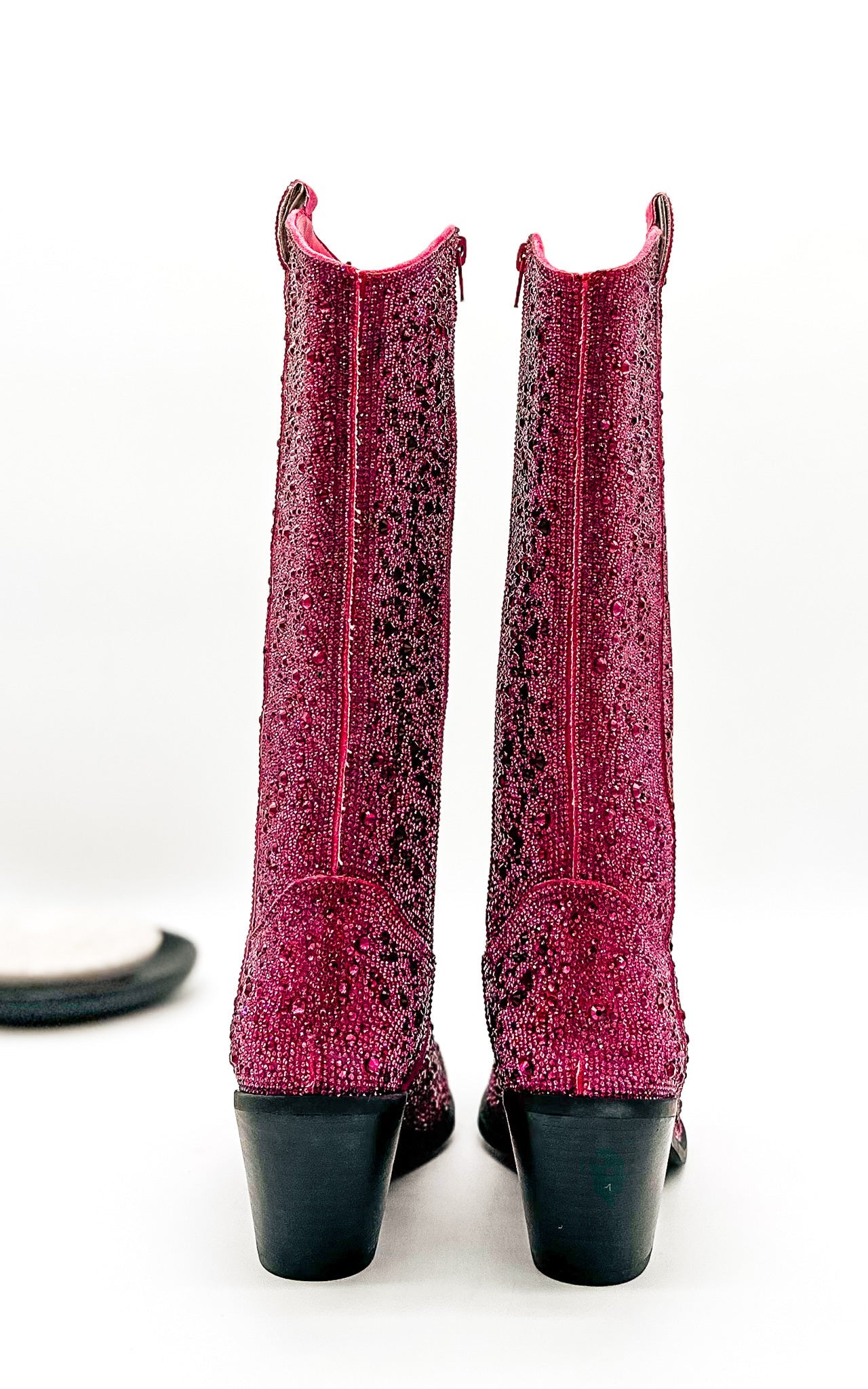 Corkys Glitzy Rhinestone Boots in Fuchsia