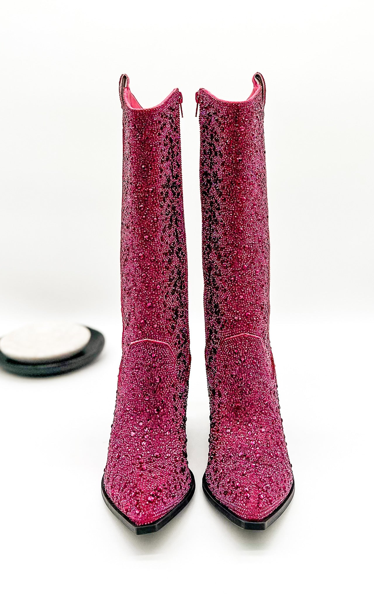 Corkys Glitzy Rhinestone Boots in Fuchsia