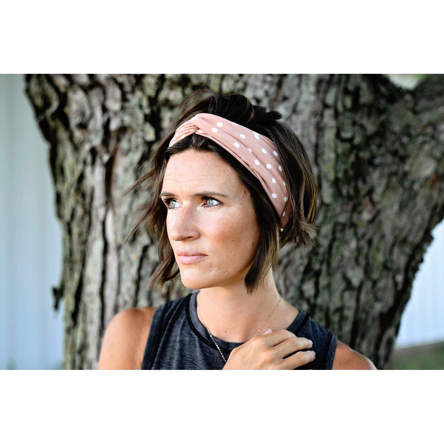 Polka Dotted Fun Headband in Pink