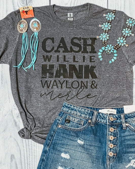 Cash. Willie. Hank. Waylon & Merle