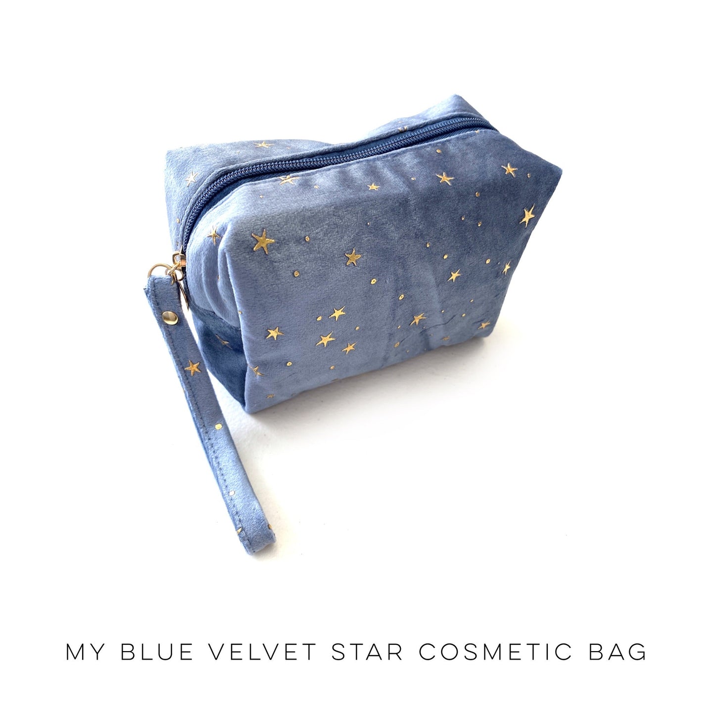 My Blue Velvet Star Cosmetic Bag