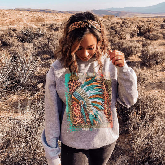 Leopard Headdress Sweatshirt