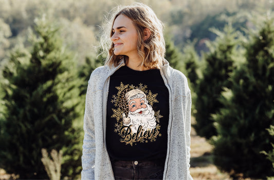 Leopard Gold Santa