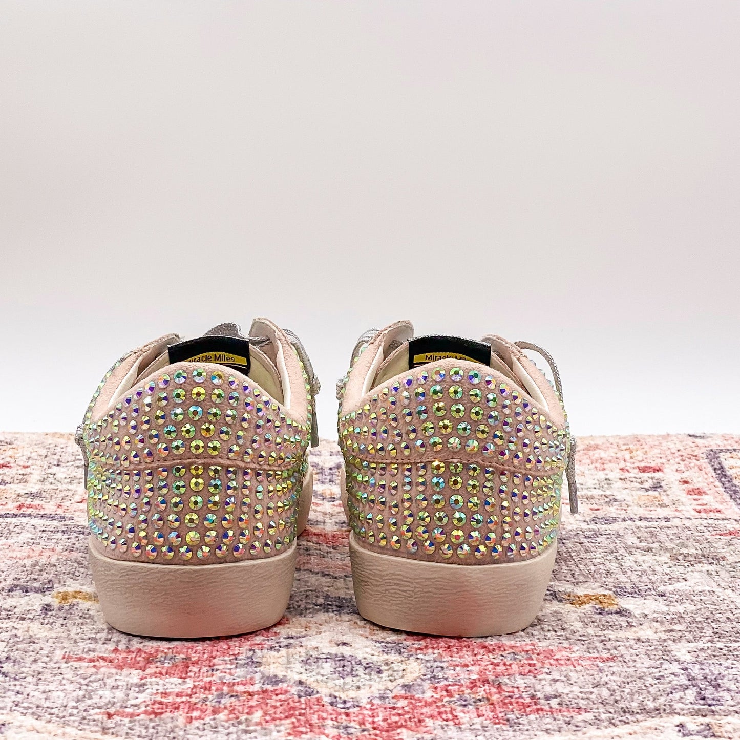 Joann Rhinestone Sneaker in Pink