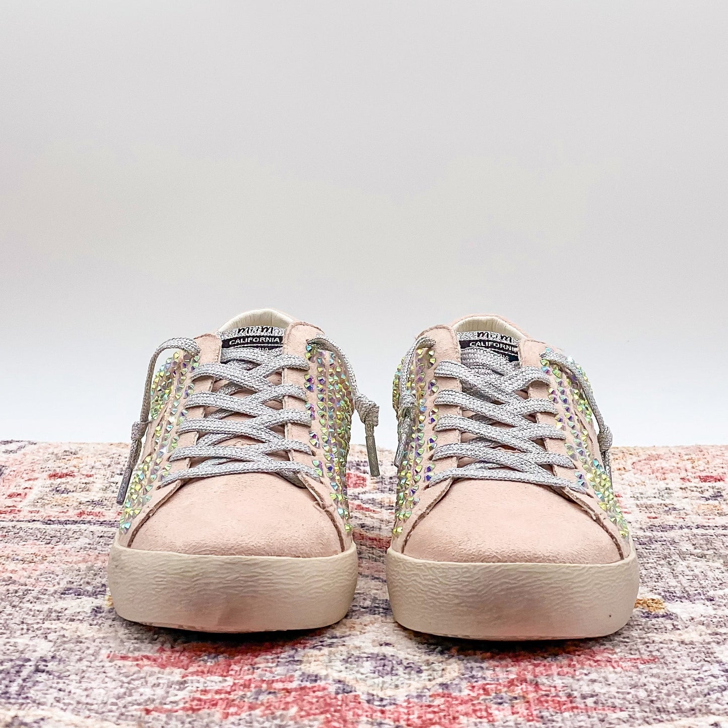 Joann Rhinestone Sneaker in Pink