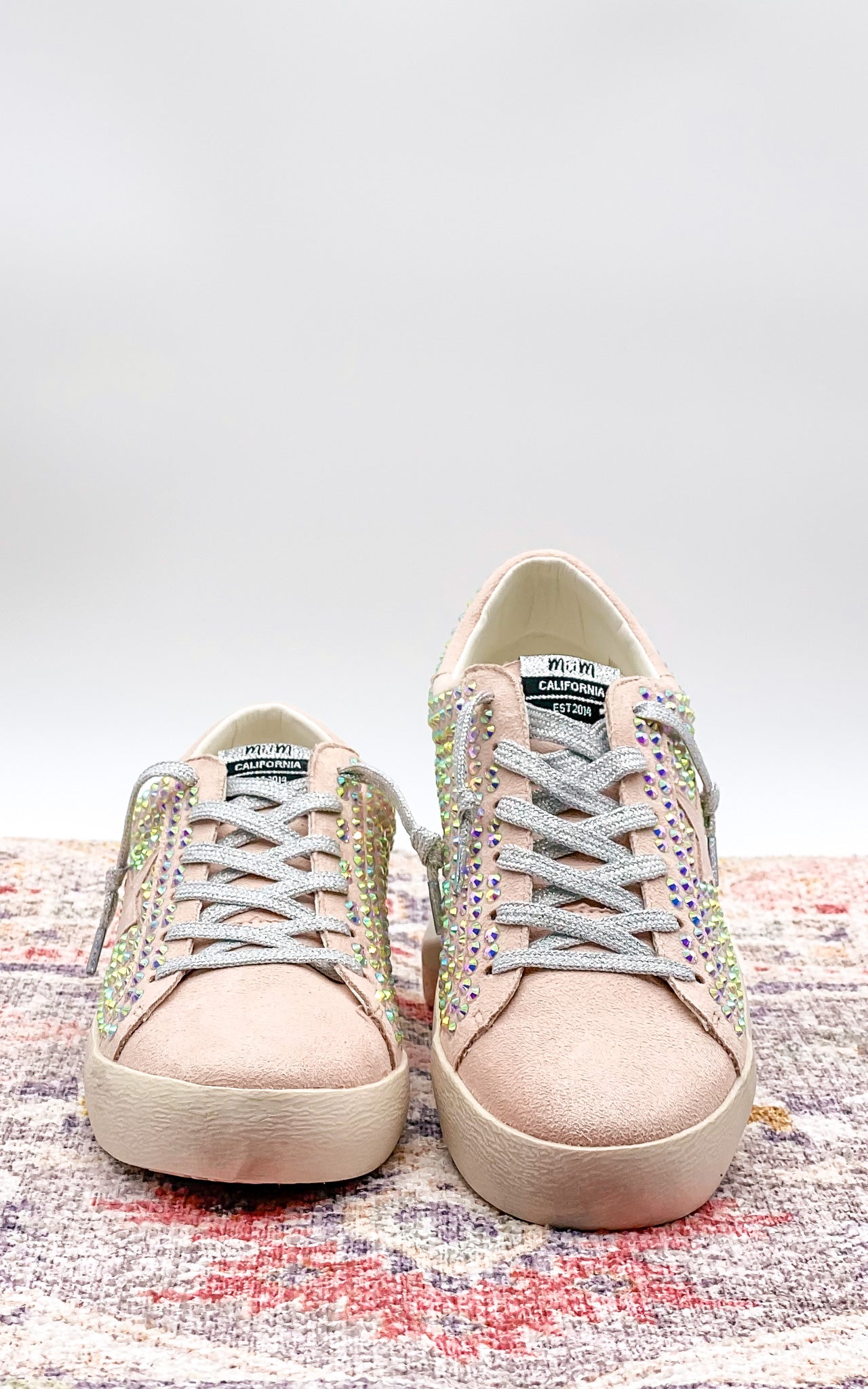Joann Rhinestone Sneaker in Pink