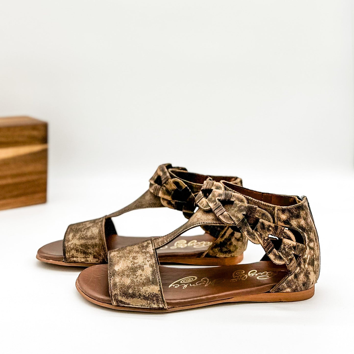 Naughty Monkey Loop D Loop Sandals in Tan