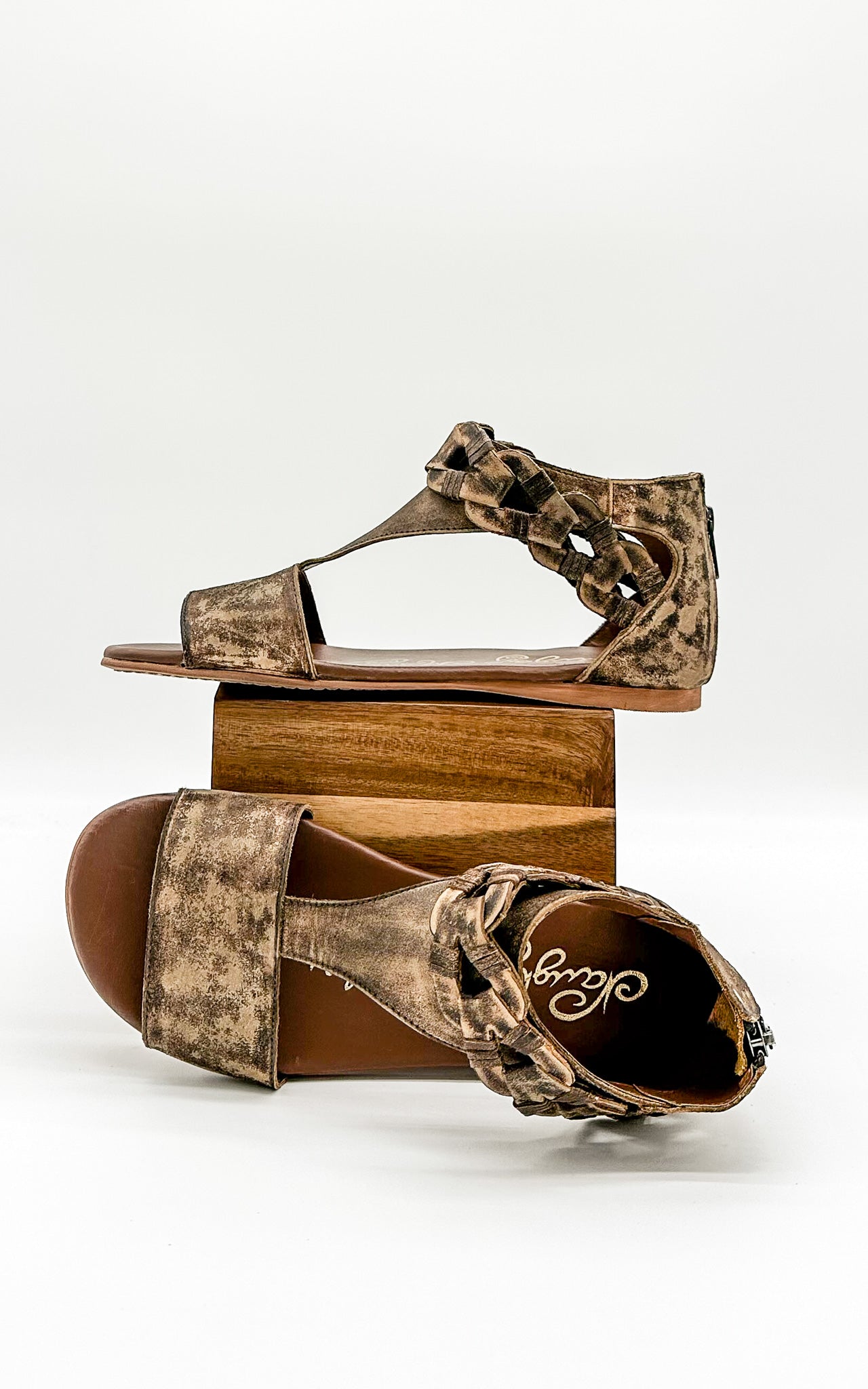 Naughty Monkey Loop D Loop Sandals in Tan