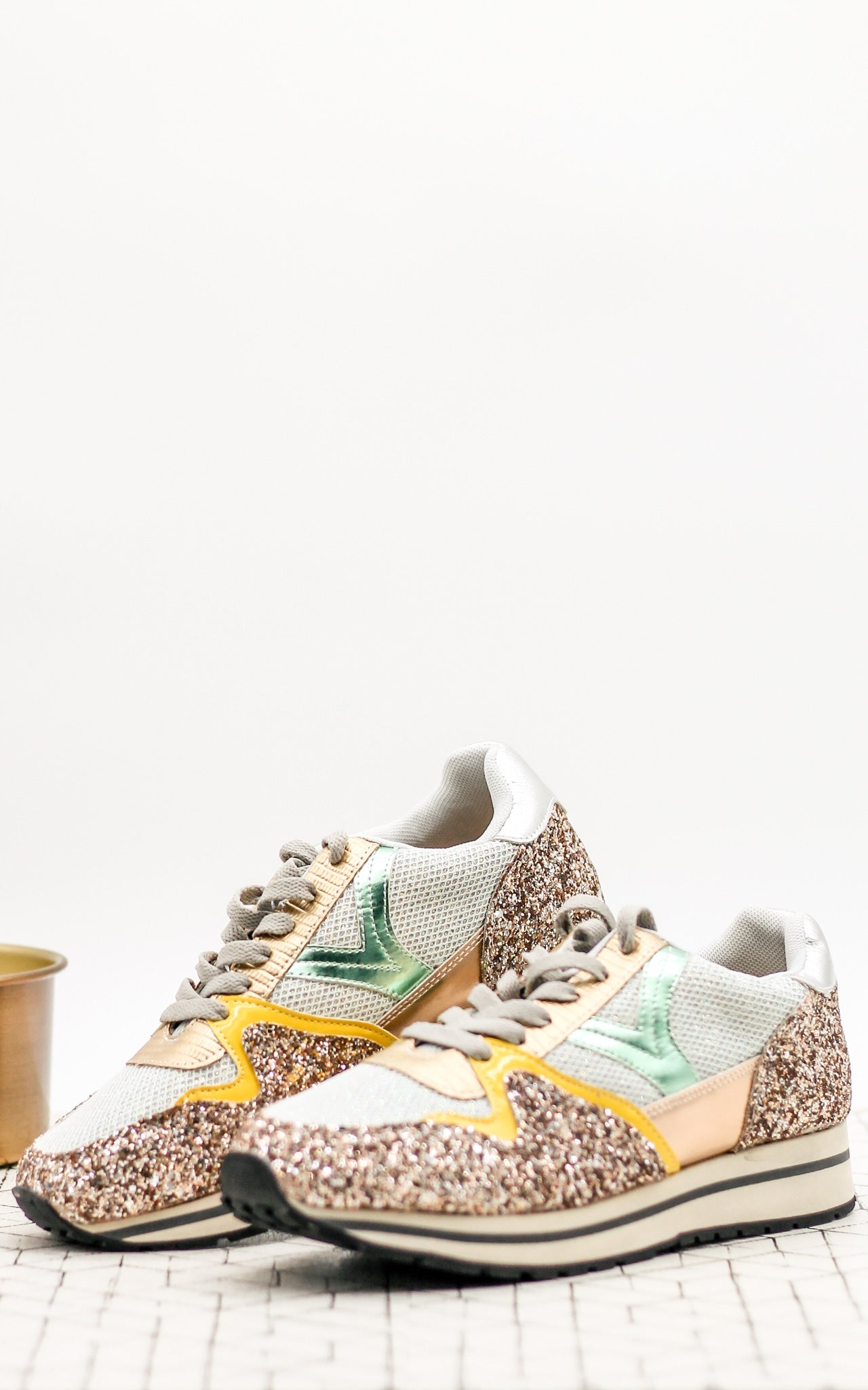 Miu Miu Glitter Retro Sneaker