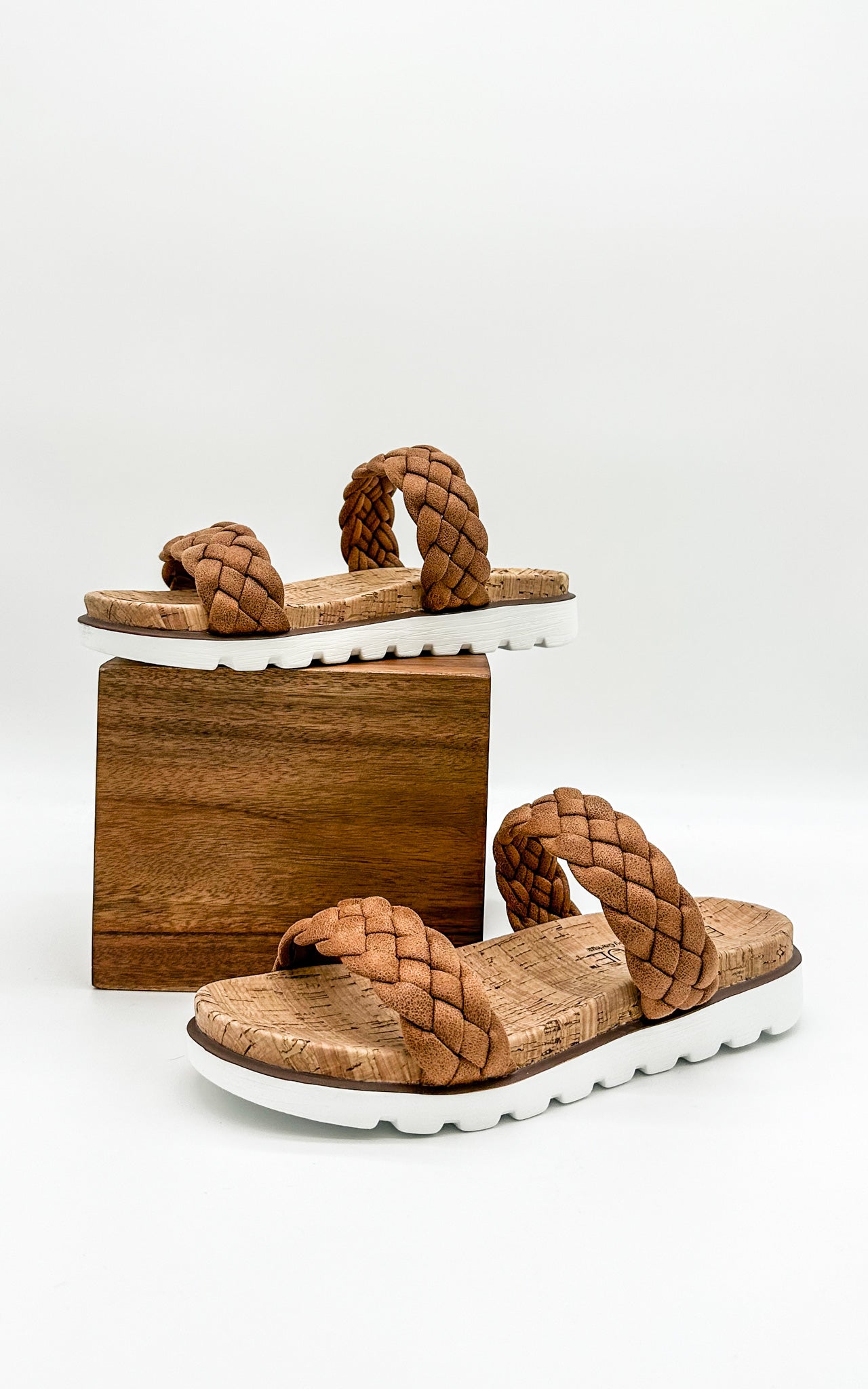 Corkys Moonlight Slide Sandal in Cognac