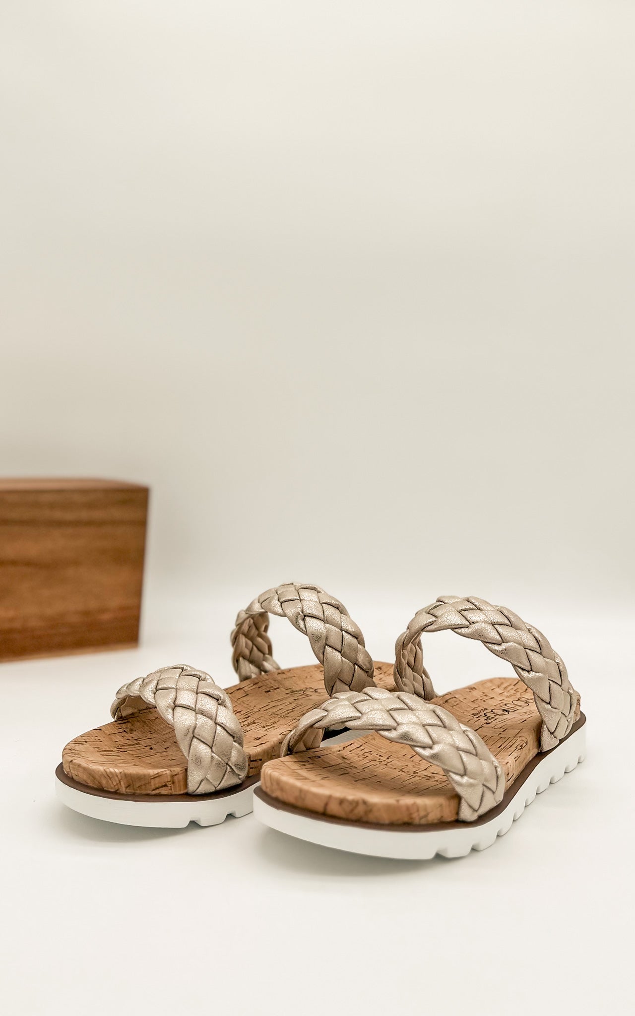 Corkys Moonlight Slide Sandals in Gold