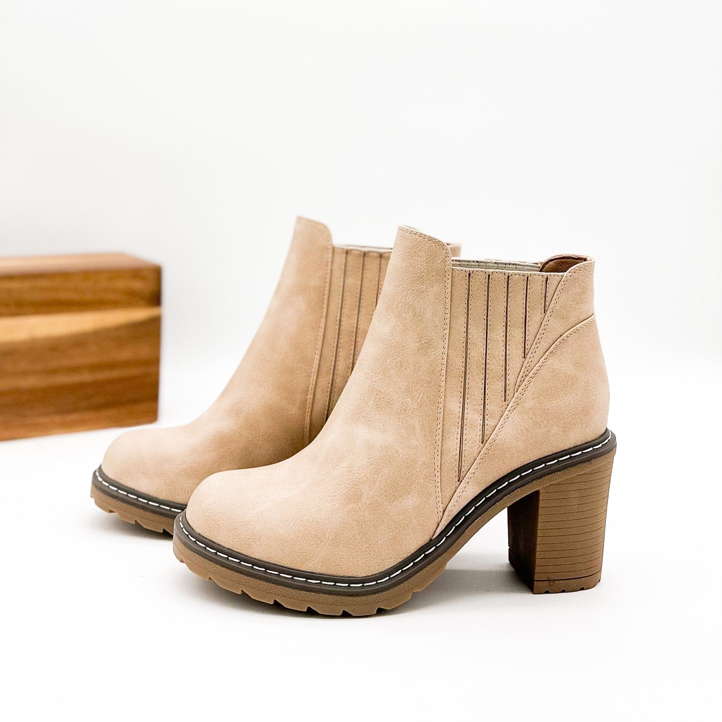 Corkys Pecan Pie Bootie in Ivory