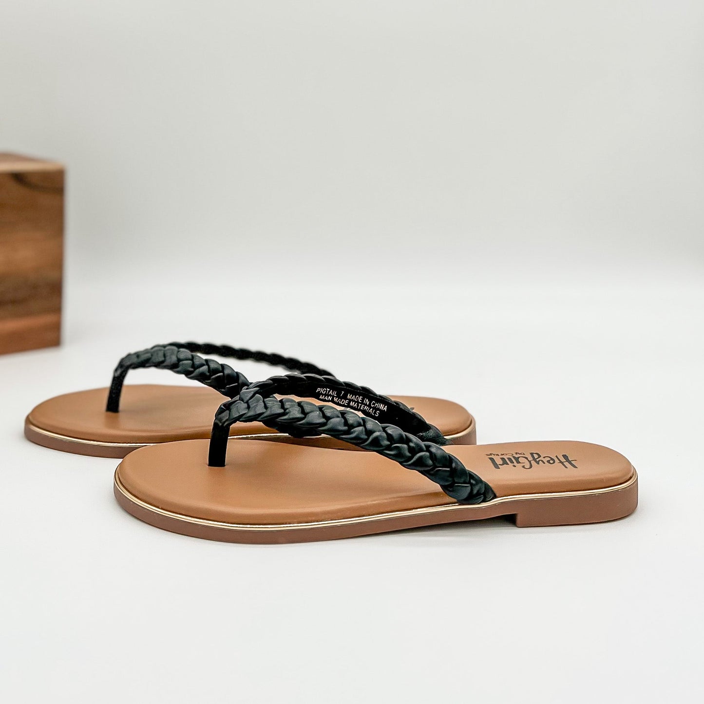 Corkys Pigtail Sandal in Black