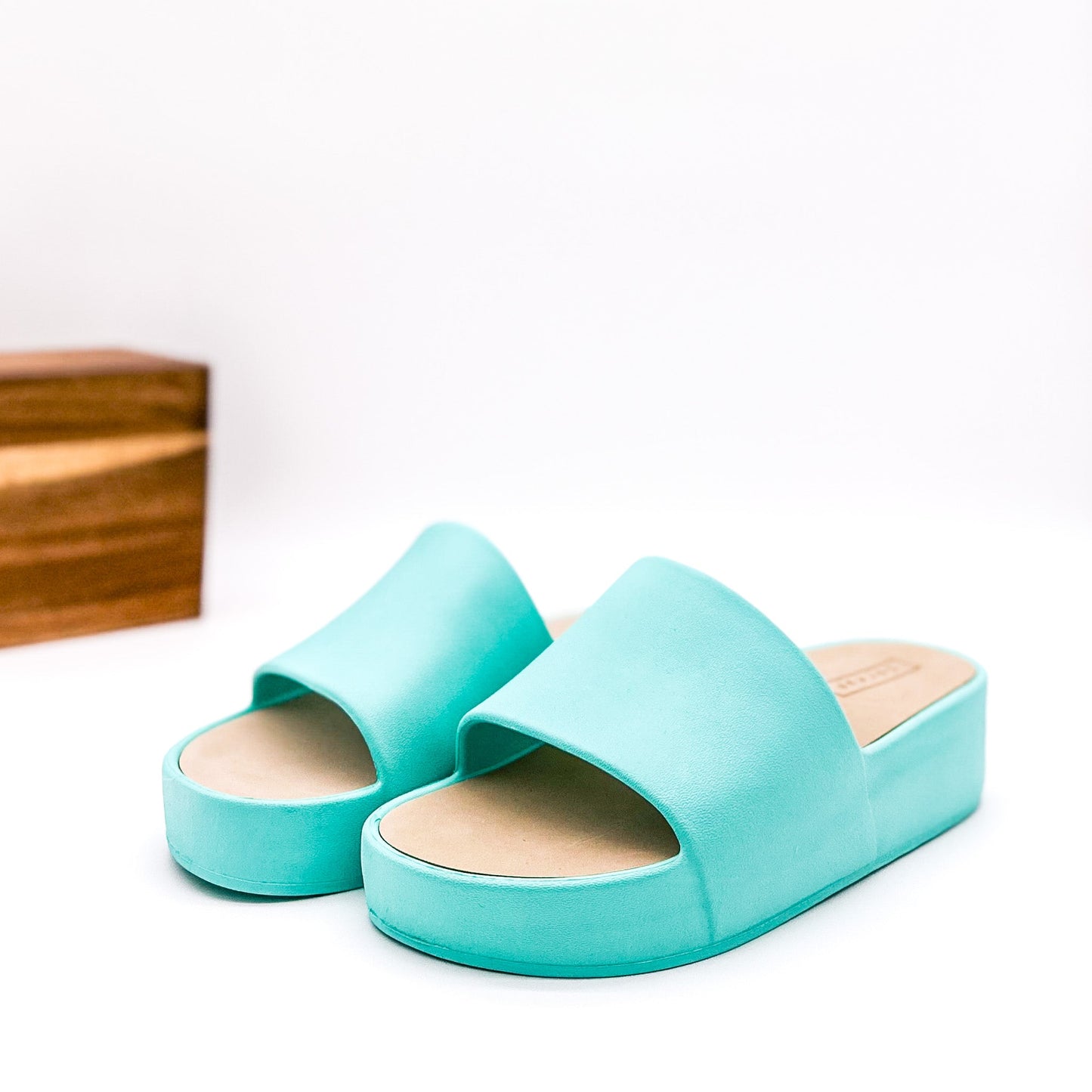 Corkys Popsicle Slide Sandals in Aqua
