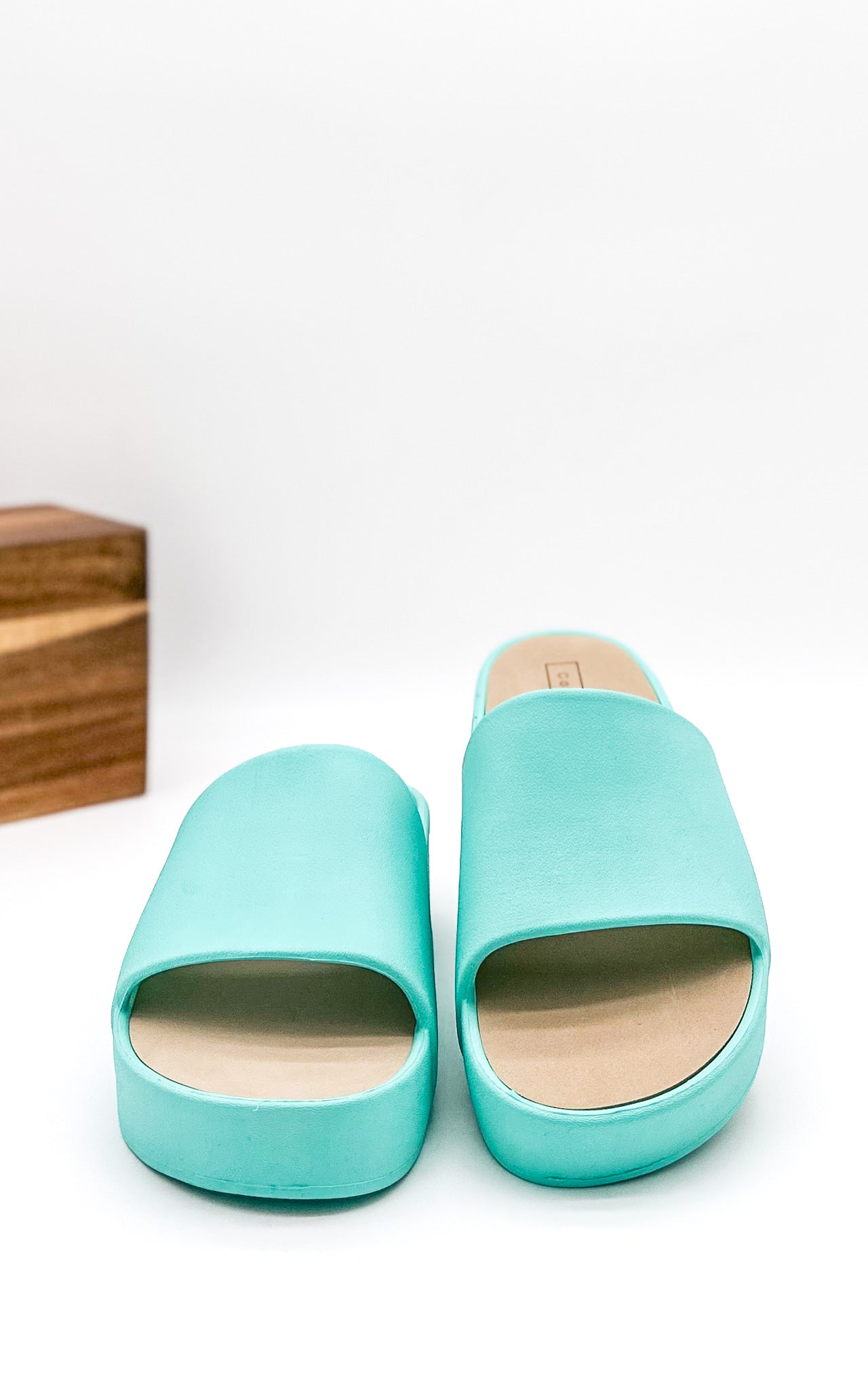 Corkys Popsicle Slide Sandals in Aqua