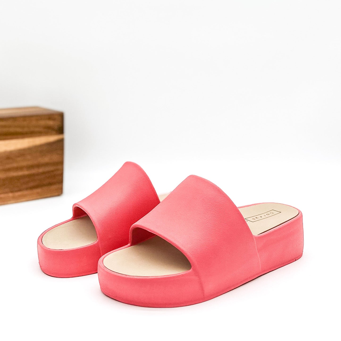 Corkys Popsicle Slide Sandals in Coral