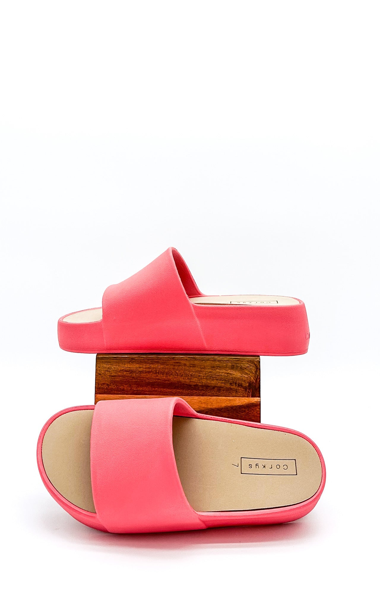 Corkys Popsicle Slide Sandals in Coral