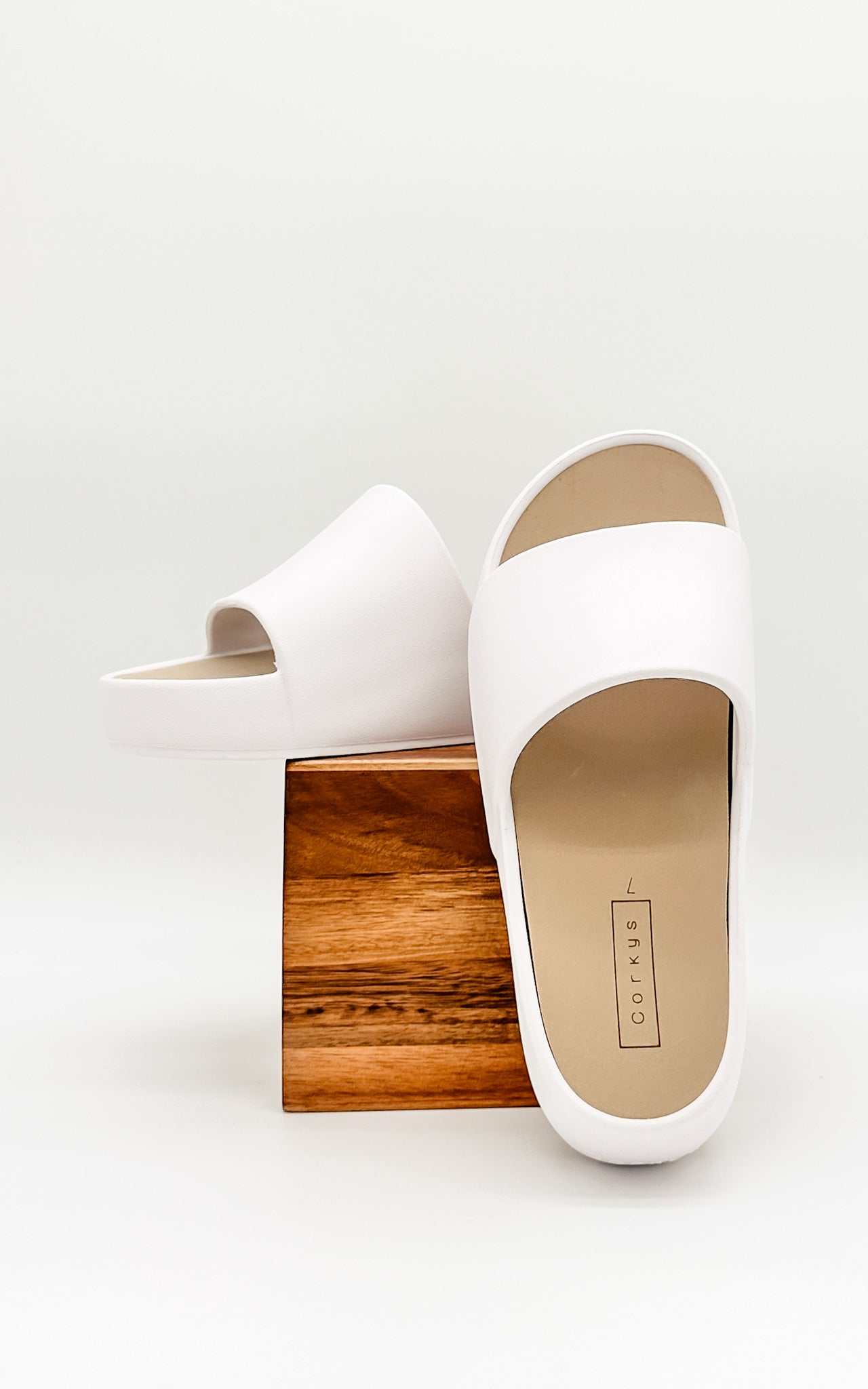 Corkys Popsicle Slides in White