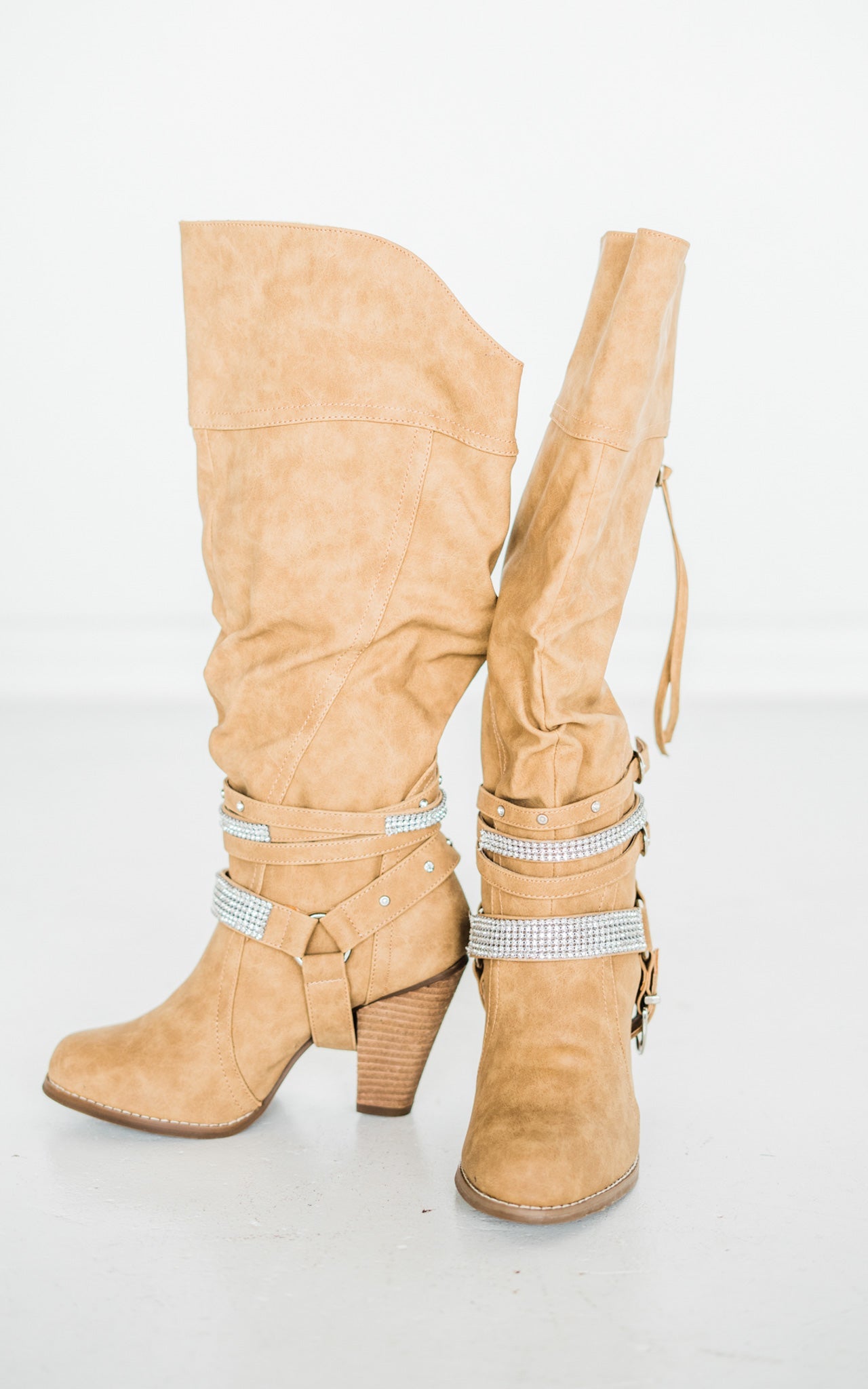 Not Rated Stacey Boots in Nude