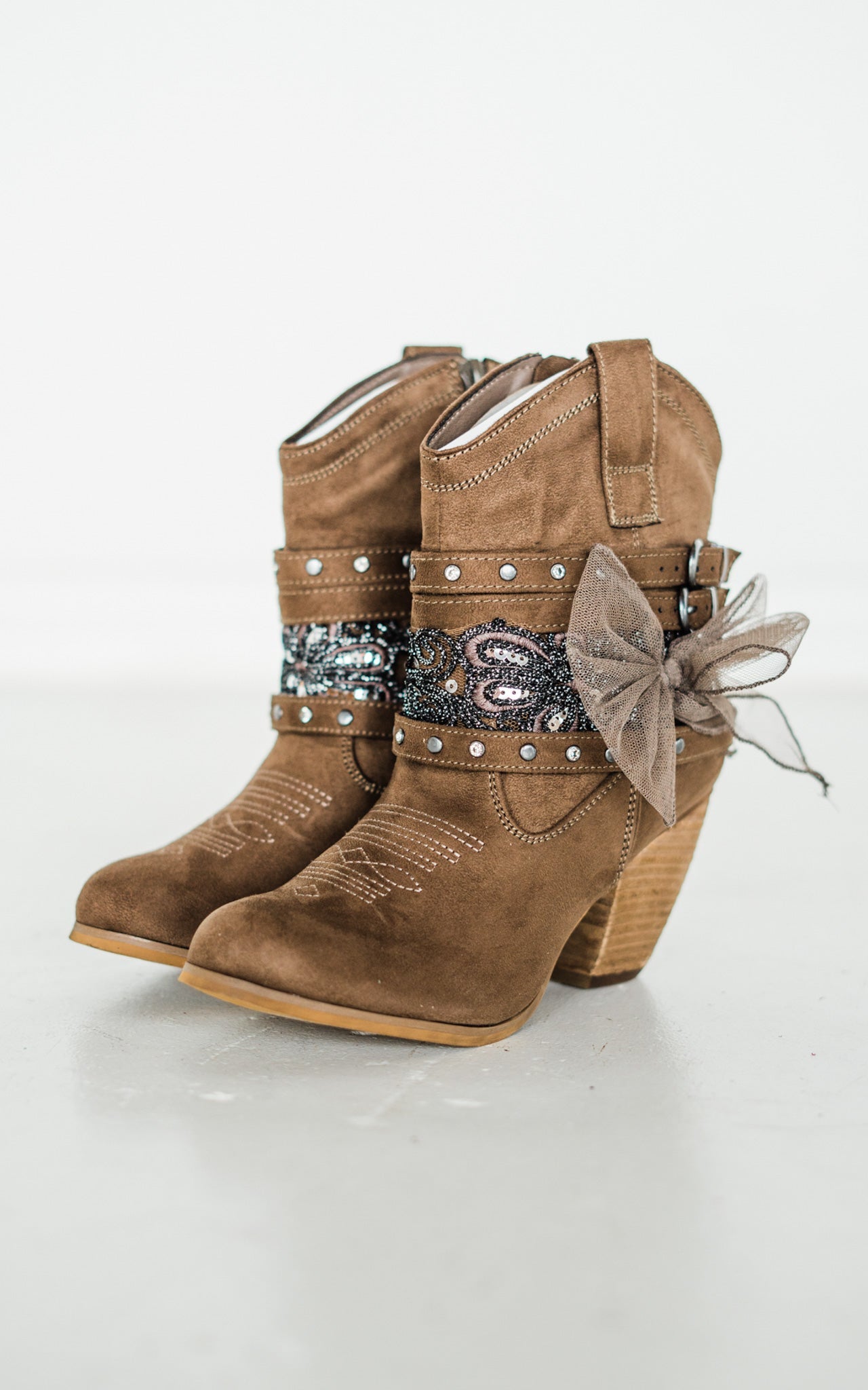 Not Rated Stash Bootie in Taupe