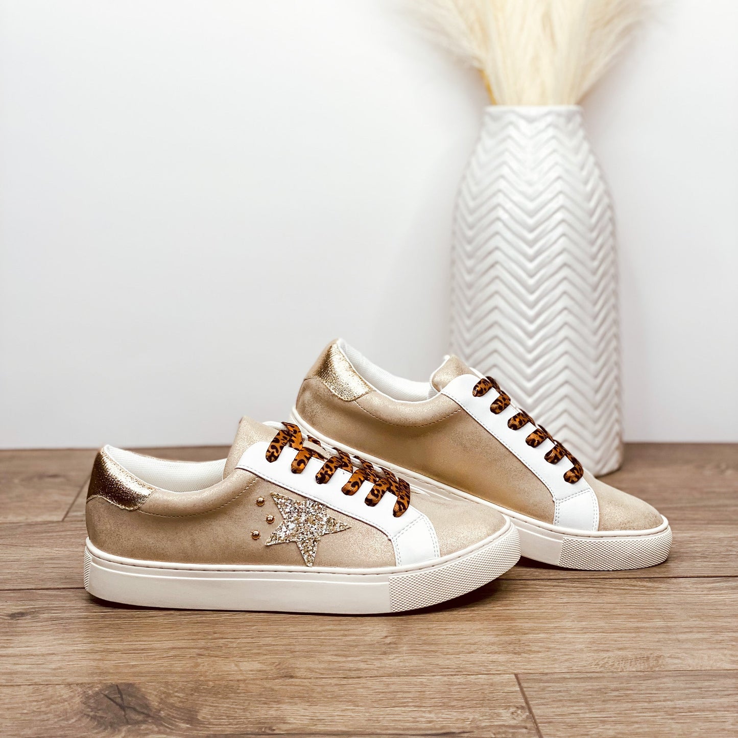 Corkys Supernova Sneaker in Gold Metallic
