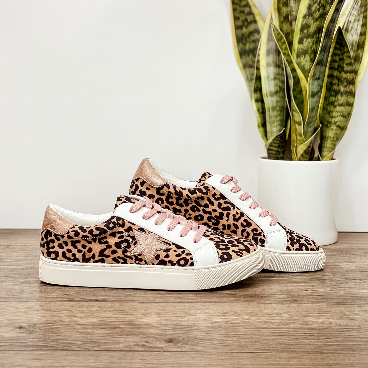 Corkys Supernova Sneaker in Rose Gold Leopard